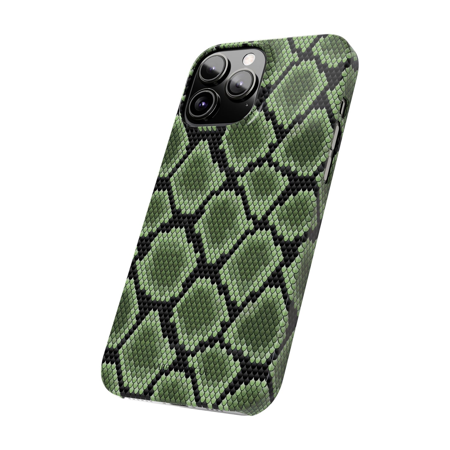 Sleek Green Snake Skin Slim Phone Case - Stylish & Protective for All Occasions