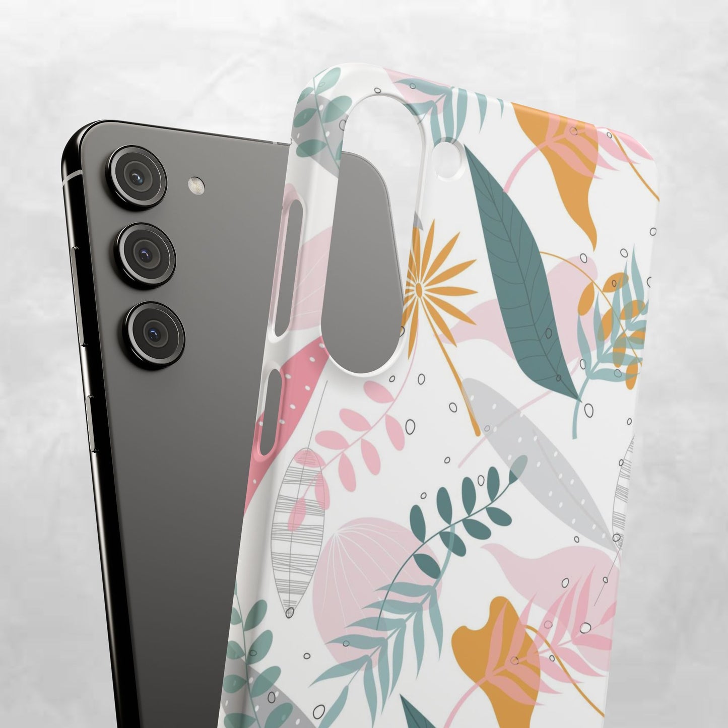 Floral Snap Case - Stylish Phone Protector with Botanical Design