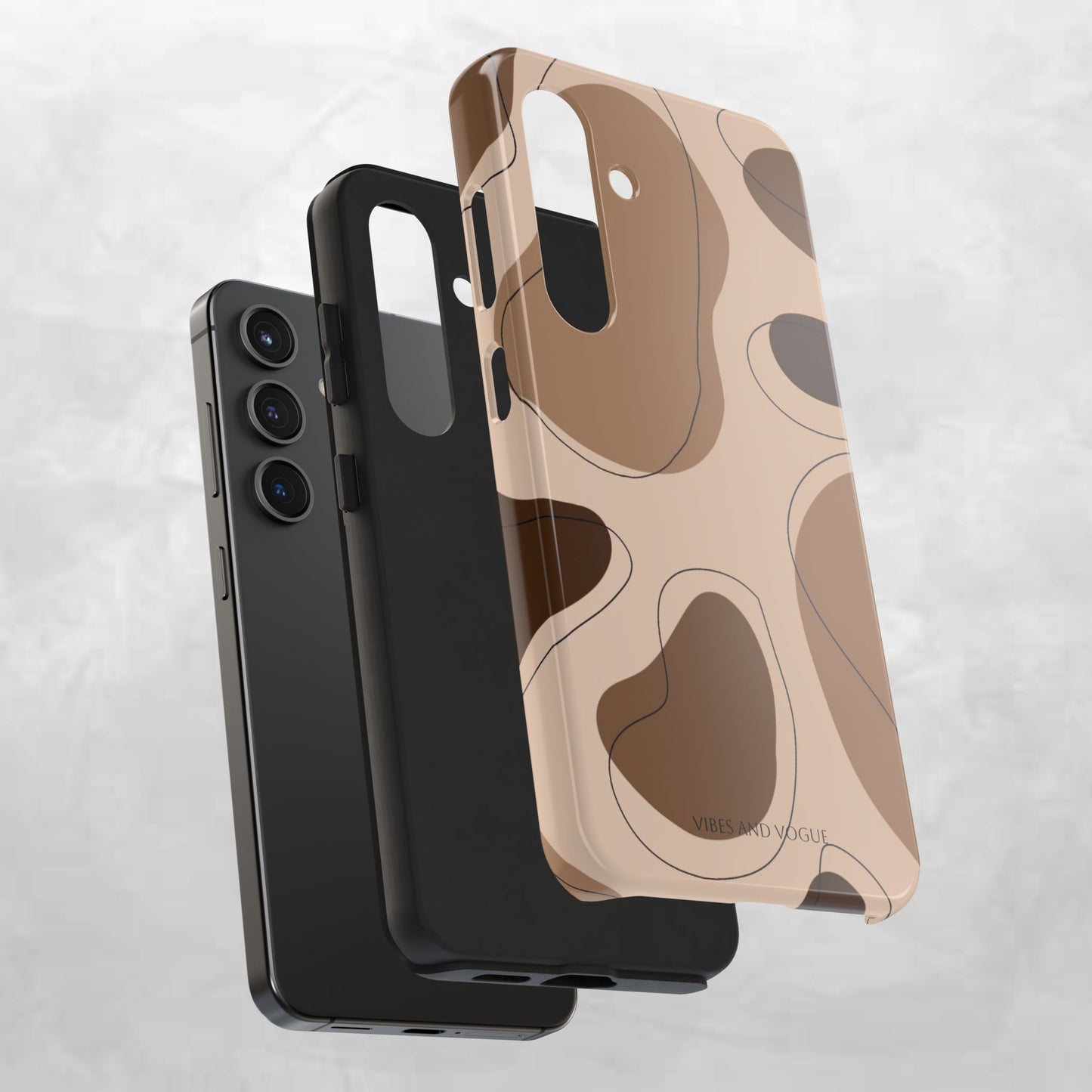 Abstract Brown Cowhide Tough Phone Case