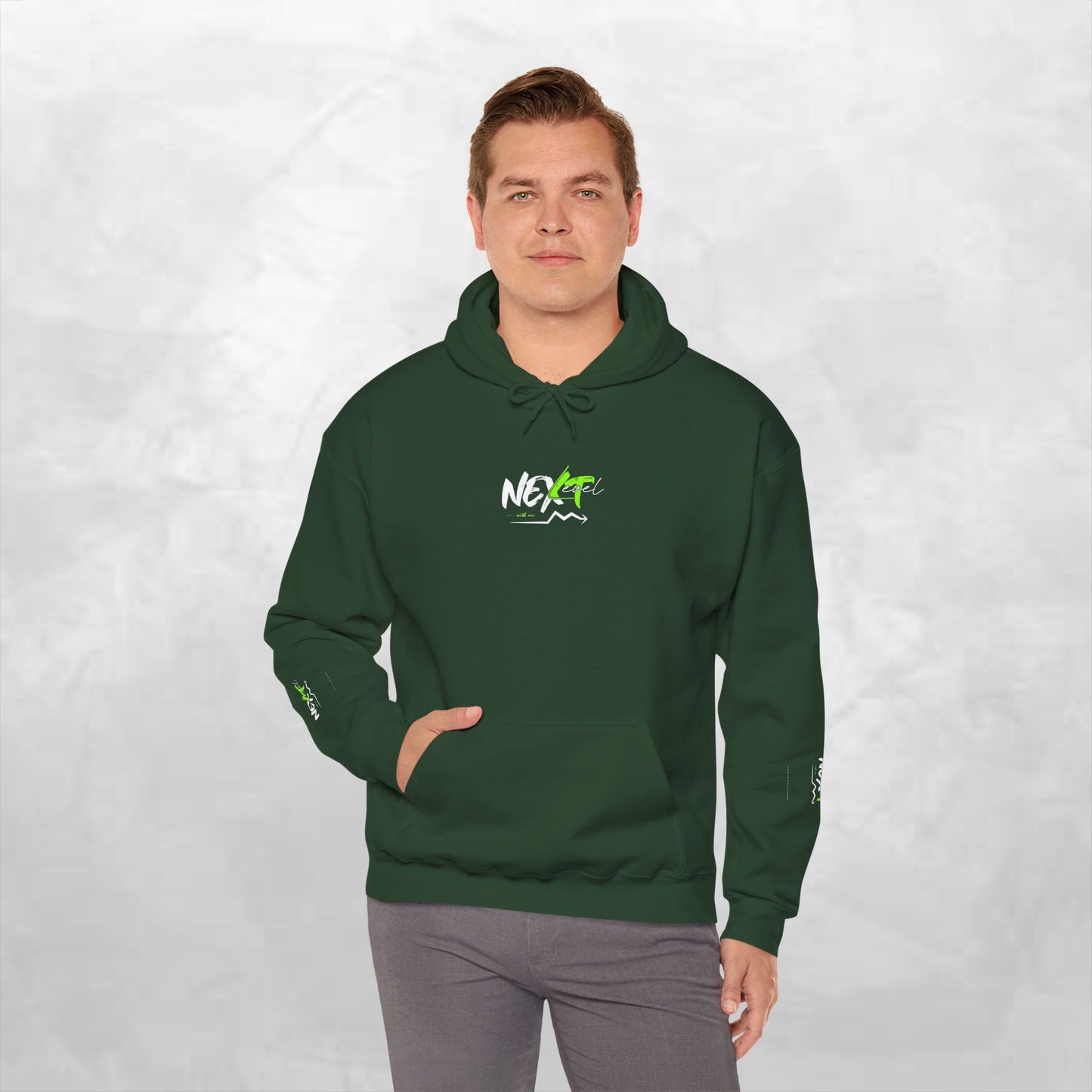 Next Wave Hoodie — Black Streetwear Hoodie with Neon Green Graphic