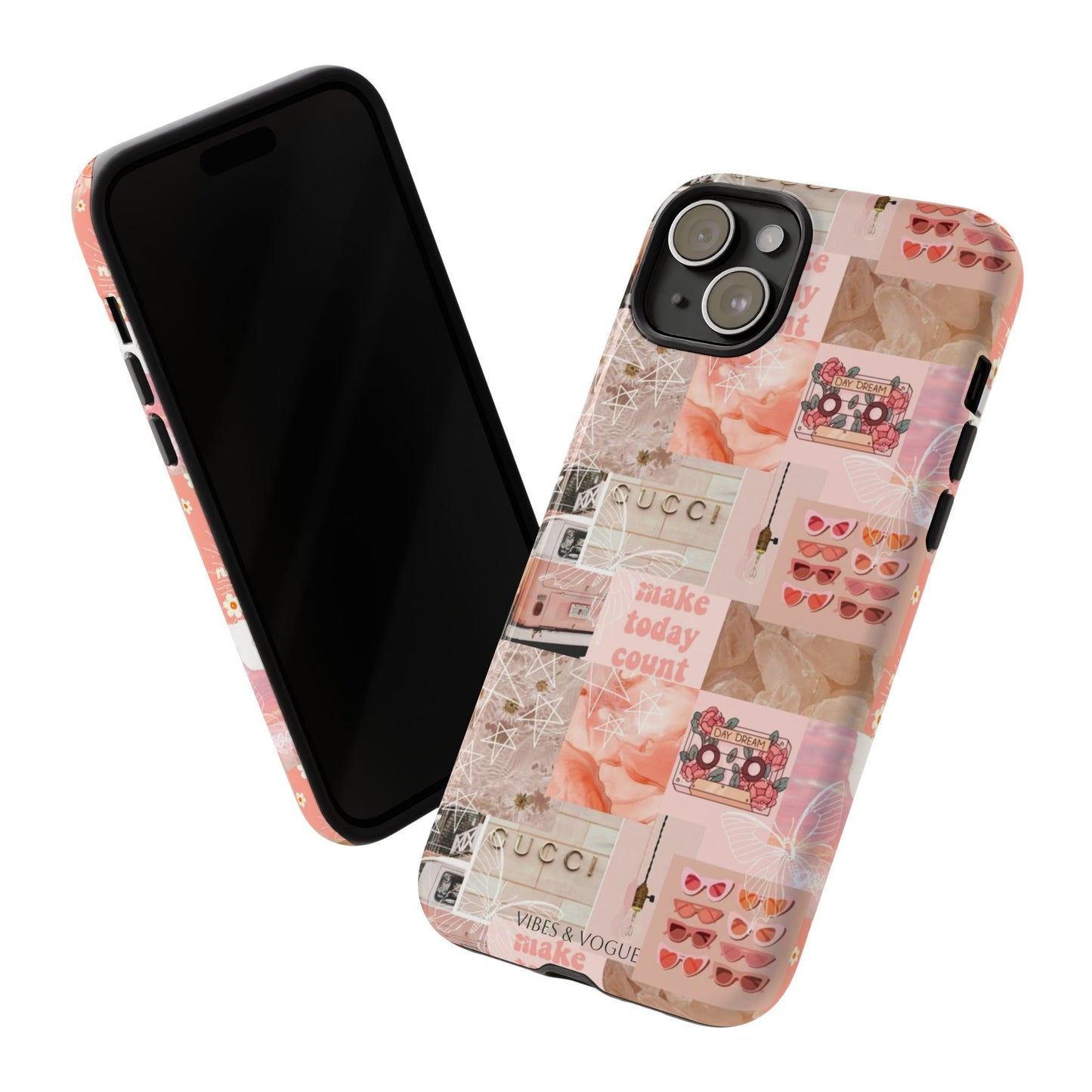 Stylish Phone Case for Trendsetters, Customizable Smartphone Cover, Vibes & Vogue Design, Floral Aesthetic Gift, Unique Tech Accessory