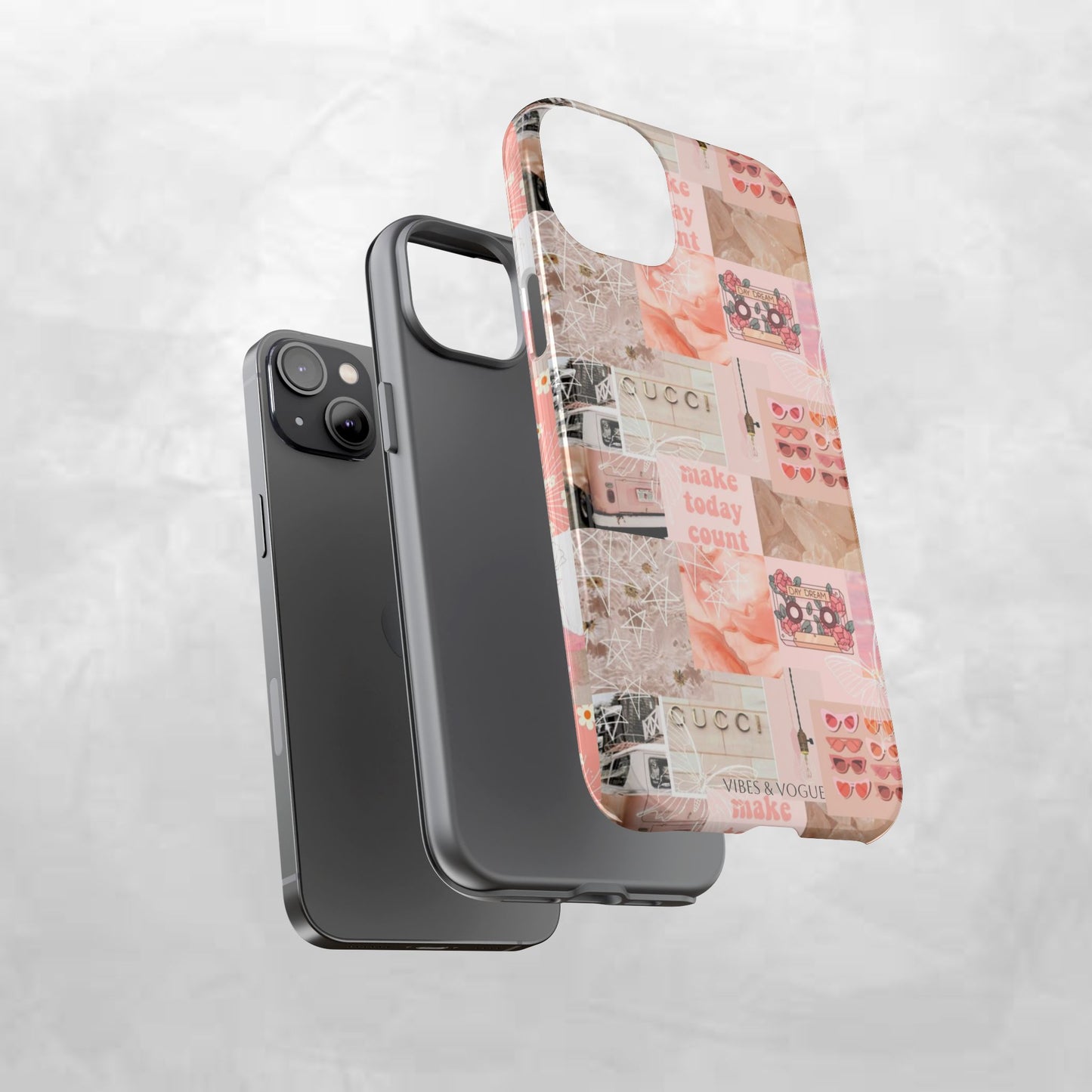 Stylish Phone Case for Trendsetters, Customizable Smartphone Cover, Vibes & Vogue Design, Floral Aesthetic Gift, Unique Tech Accessory