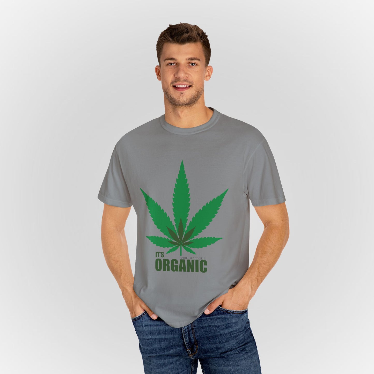 Organic Cannabis Leaf Unisex T-Shirt | Eco-Friendly Apparel for Green Living