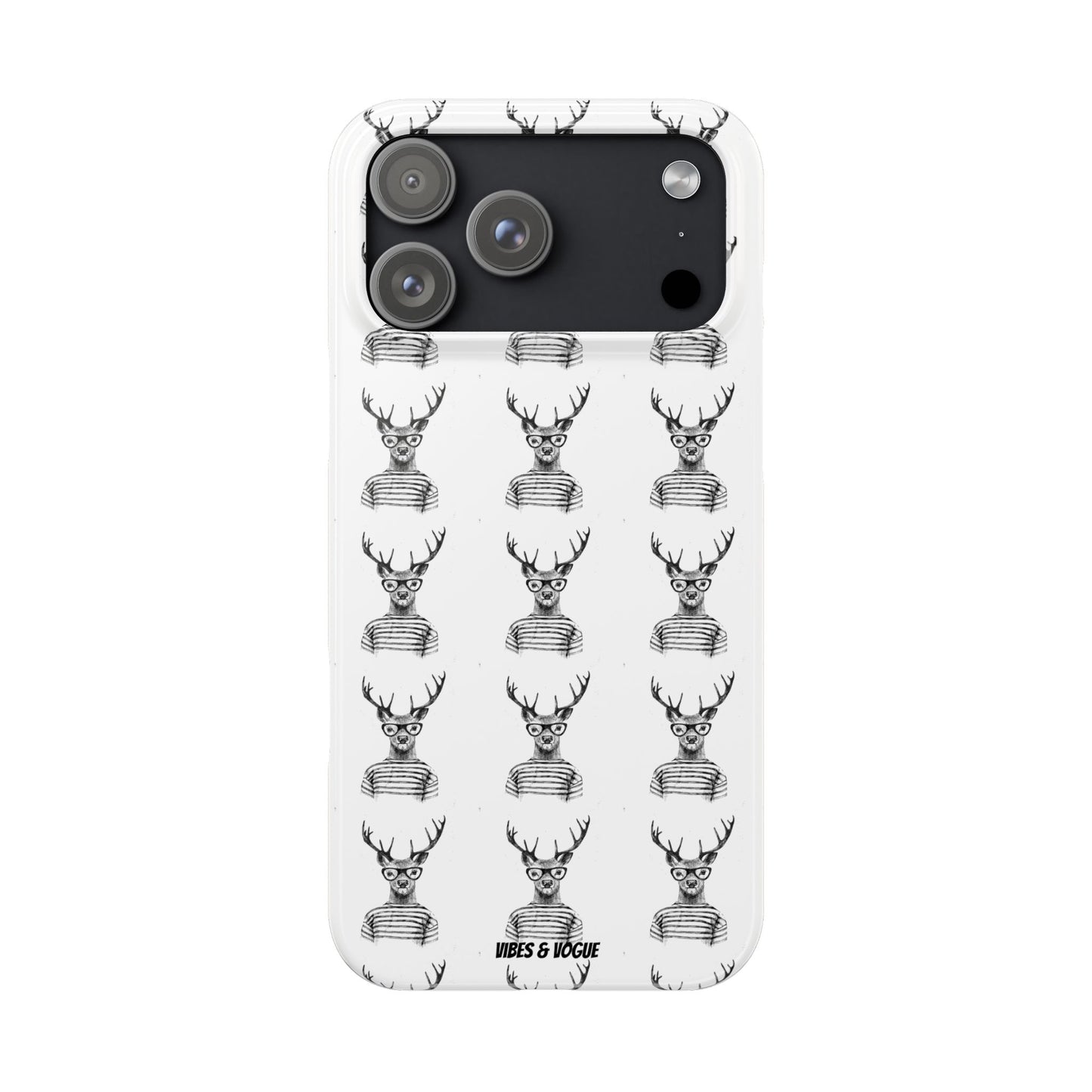 Stylish Slim Phone Case with Cool Stag Design
