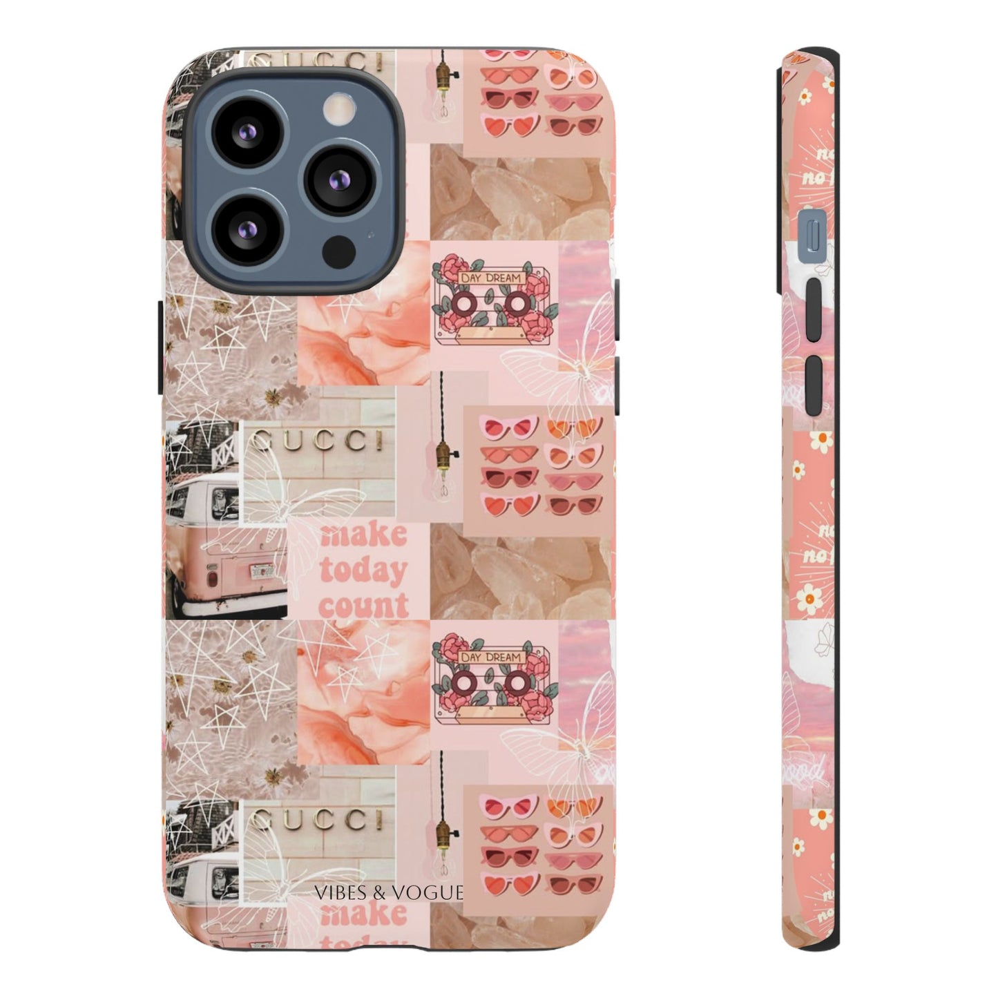Stylish Phone Case for Trendsetters, Customizable Smartphone Cover, Vibes & Vogue Design, Floral Aesthetic Gift, Unique Tech Accessory