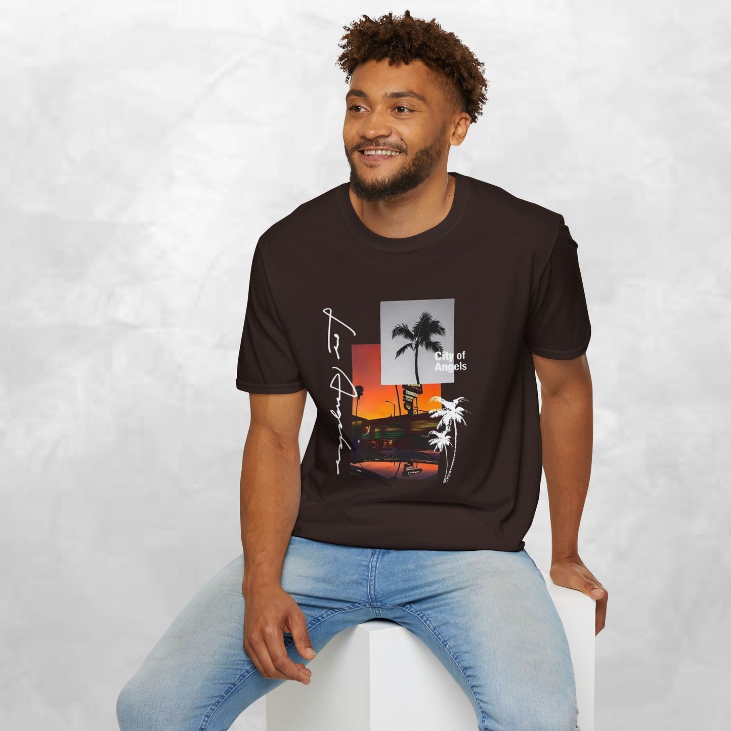 T-Shirt — Tropical Sunset Los Angeles Palm Tree Tee