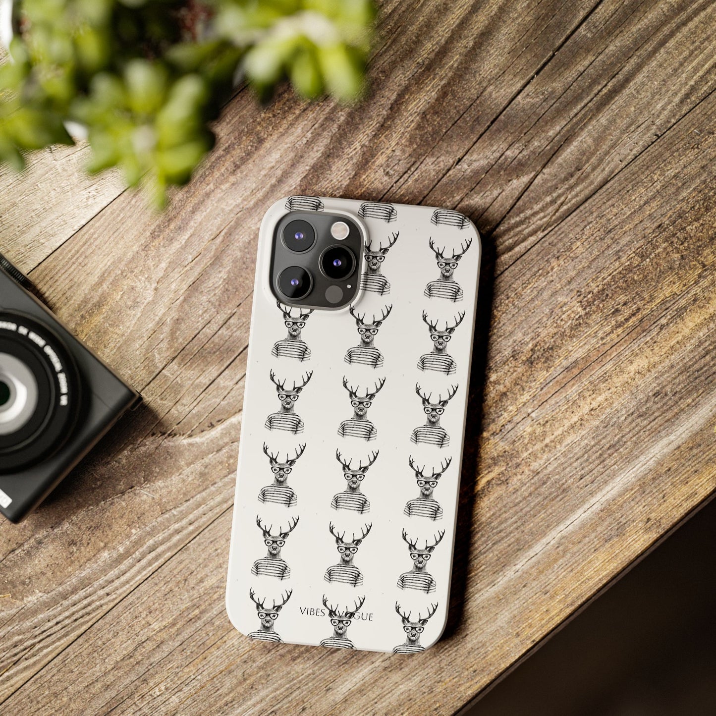 Stylish Slim Phone Case with Cool Stag Design
