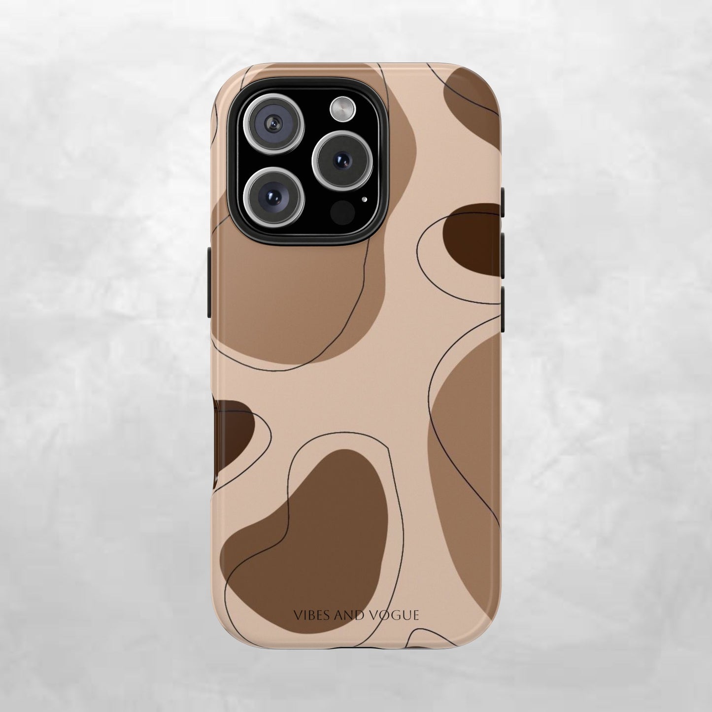 Abstract Brown Cowhide Tough Phone Case