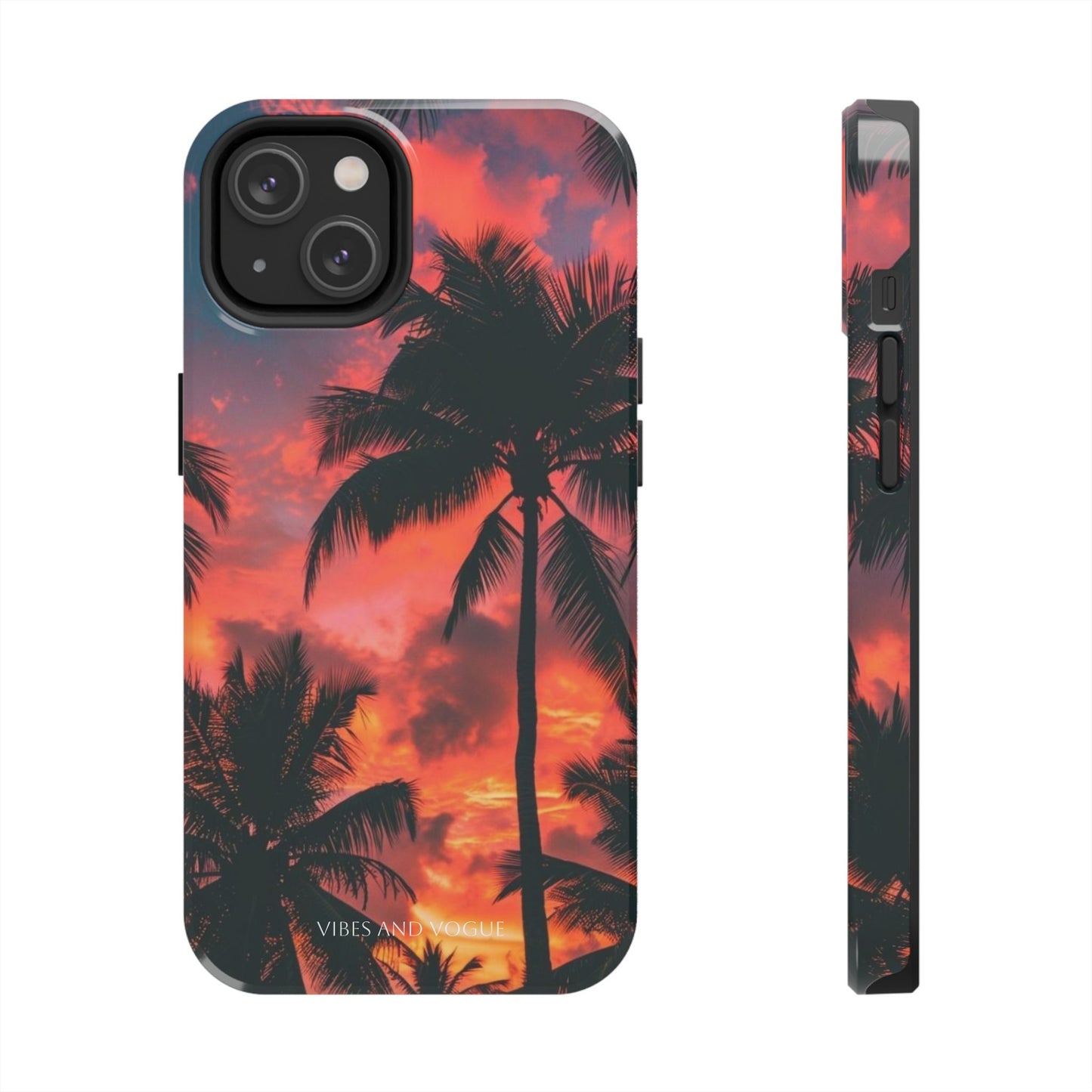 Tropical Sunset Tough Phone Case — Palm Tree Sunset Protective Phone Cover