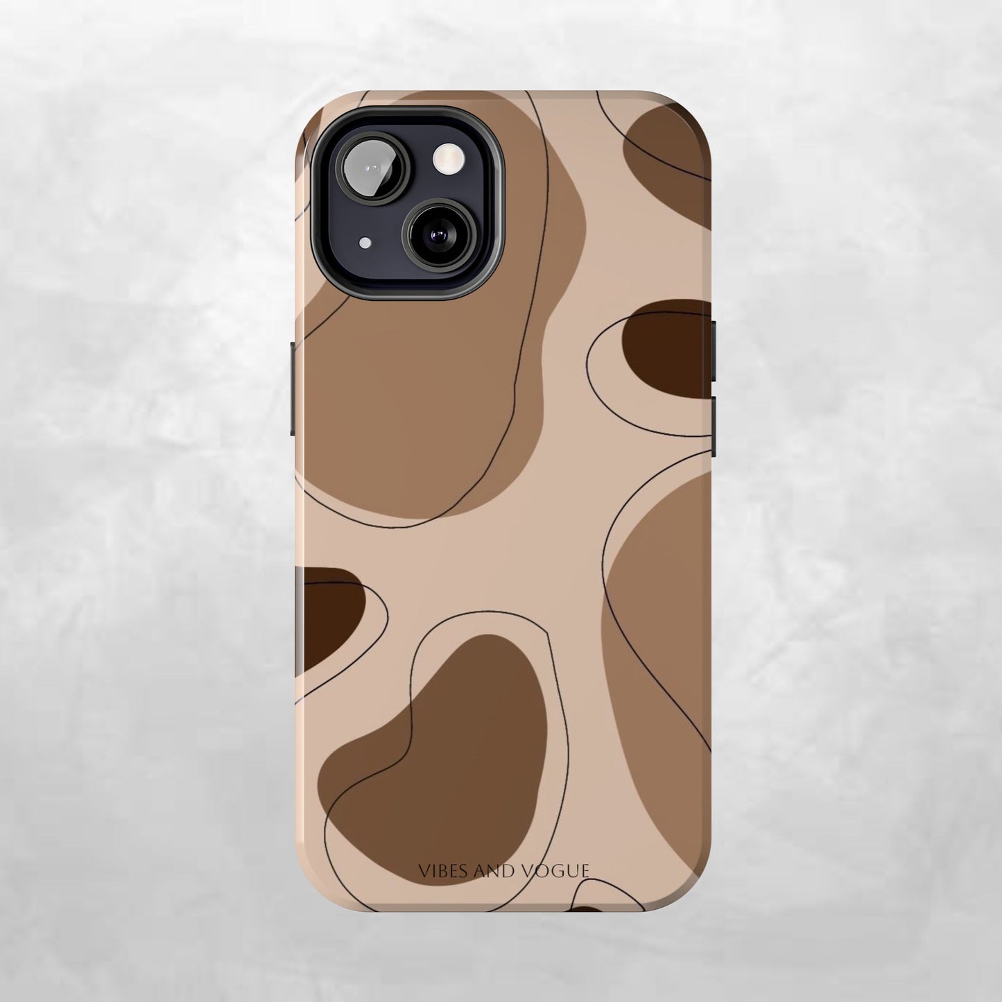 Abstract Brown Cowhide Tough Phone Case