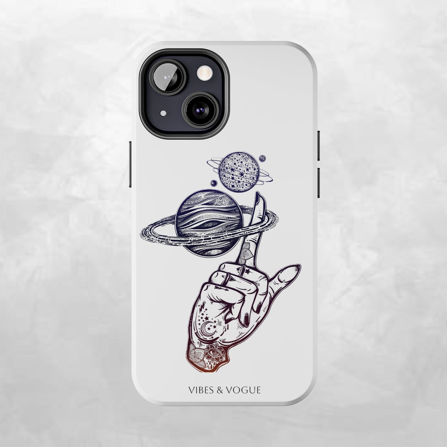 Cosmic Tattoo Phone Case, Unique Galaxy Cell Phone Cover, Gift for Astronomers, Trendy Space Phone Protector, Birthday and Holiday Gift