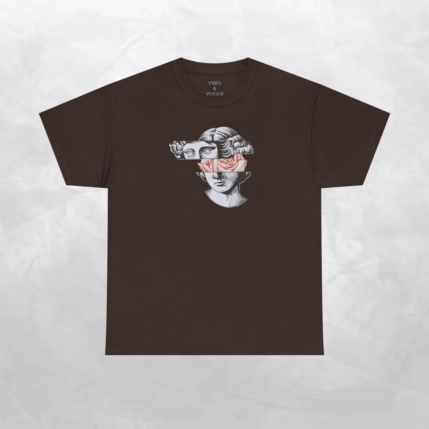 Artistic Unisex Heavy Cotton Tee – Abstract Face Design