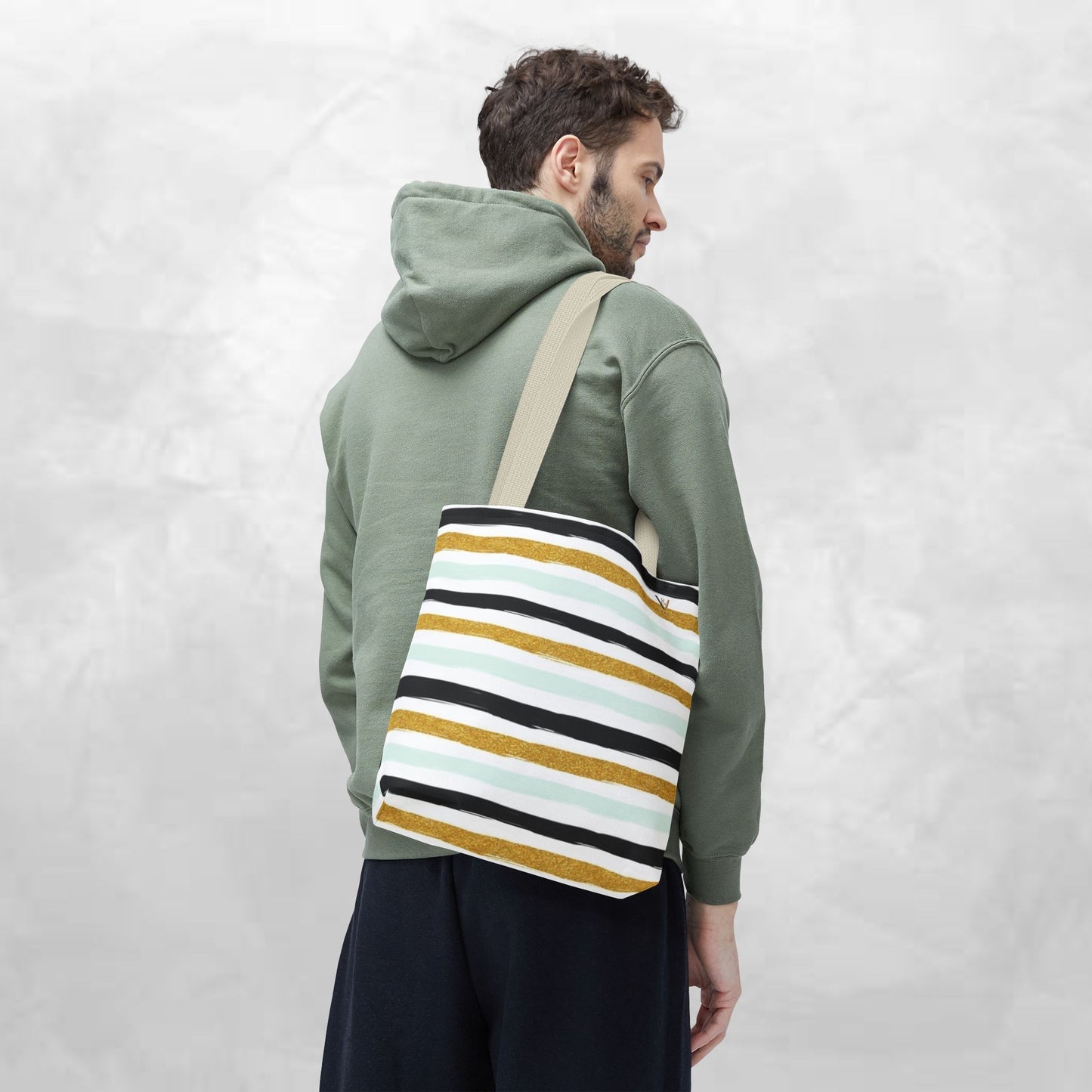 Chic Striped Tote Bag, Stylish Handbag, Casual Carryall, Everyday Shopper, Gift for Her, Beach Bag, Fashion Accessory