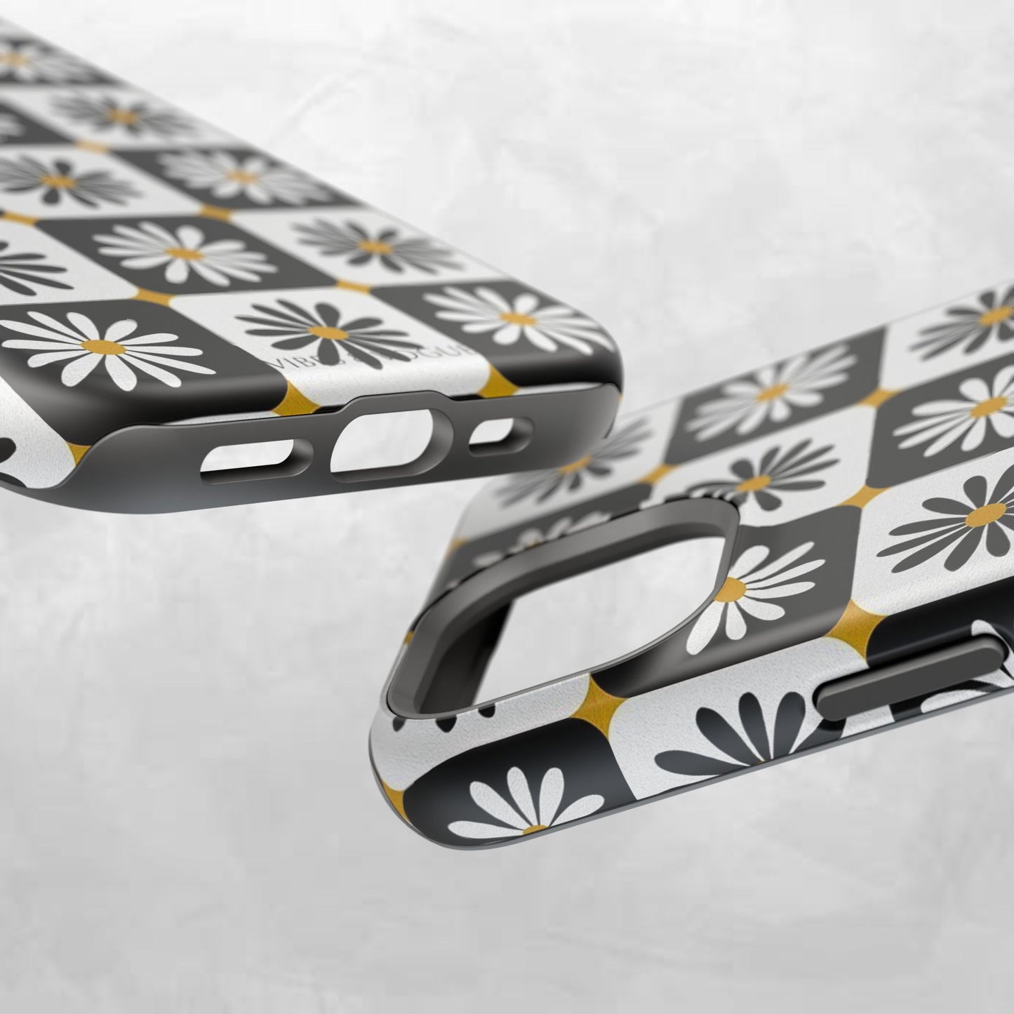 Retro Daisy Magnetic Tough Case - Stylish Protection for Your Phone