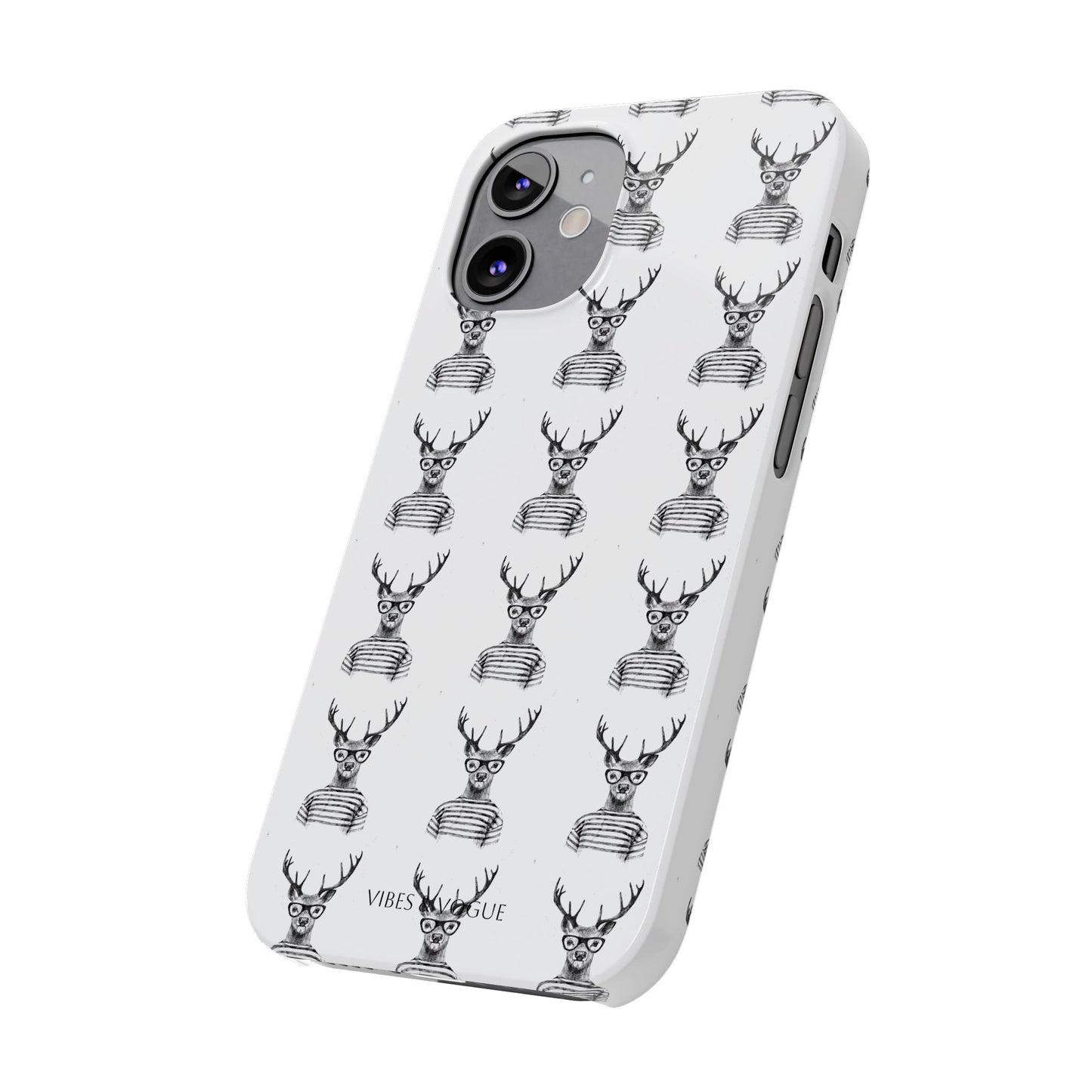 Stylish Slim Phone Case with Cool Stag Design