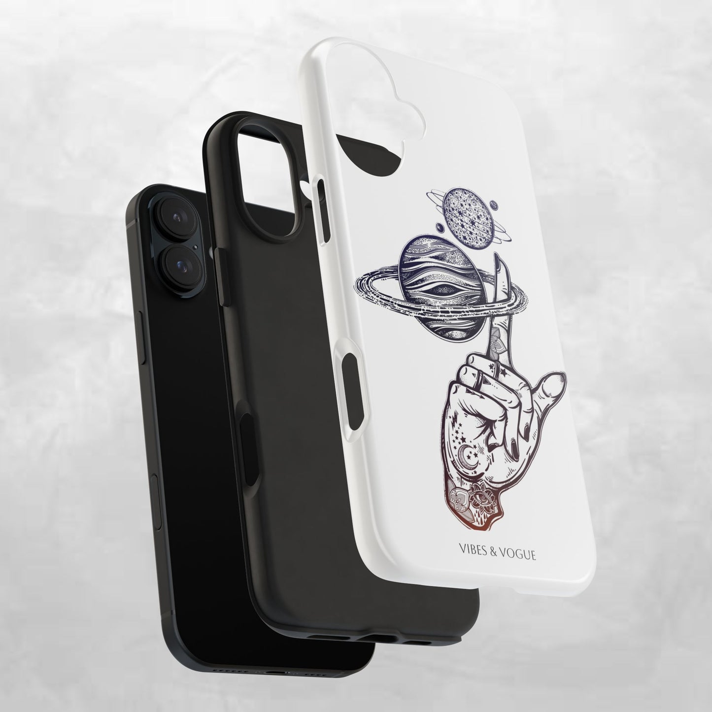 Cosmic Tattoo Phone Case, Unique Galaxy Cell Phone Cover, Gift for Astronomers, Trendy Space Phone Protector, Birthday and Holiday Gift