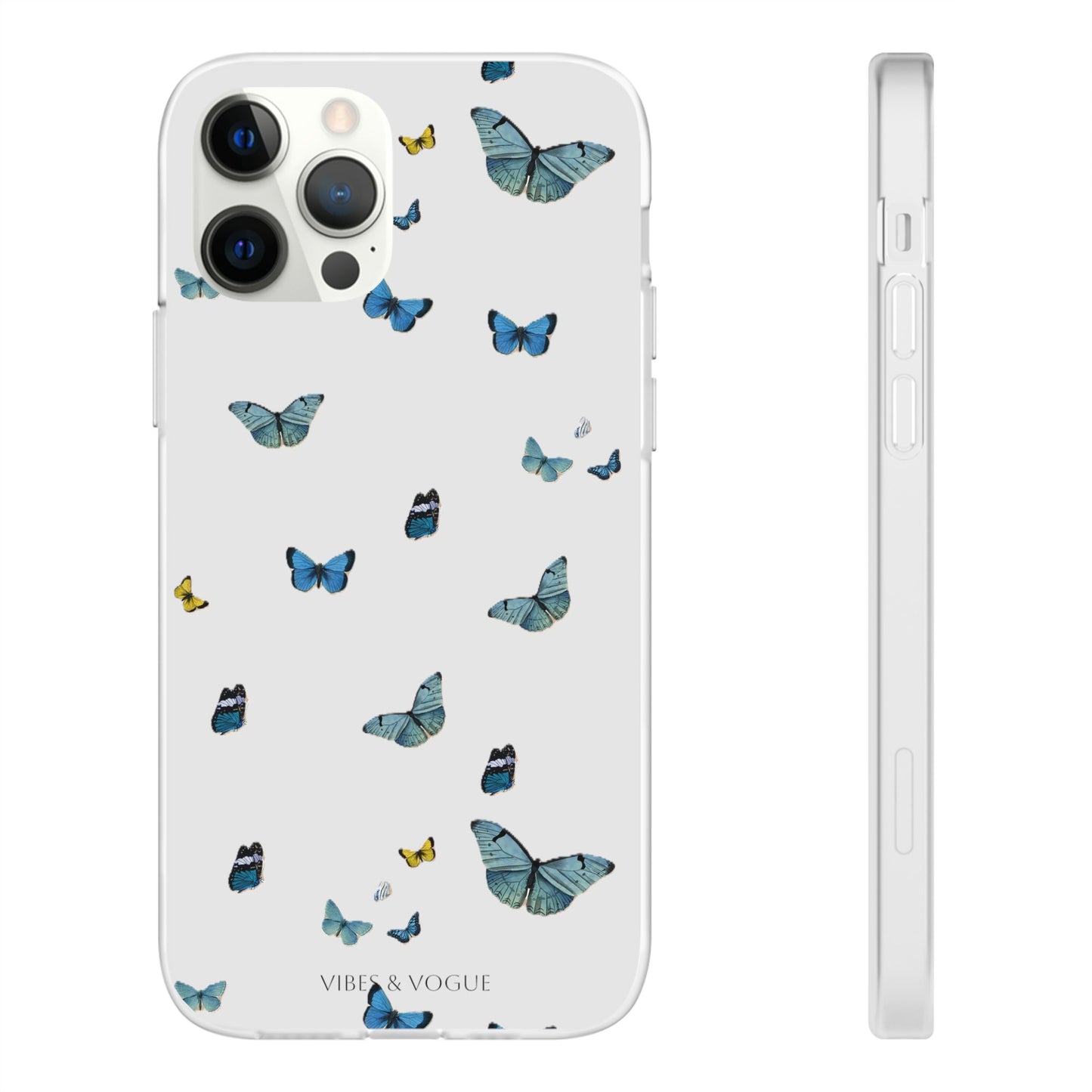 Butterfly Vibes Phone Case, Flexible Phone Cover, Elegant Phone Accessory, Gift for Nature Lovers, Spring Decor, Eco-Friendly Case