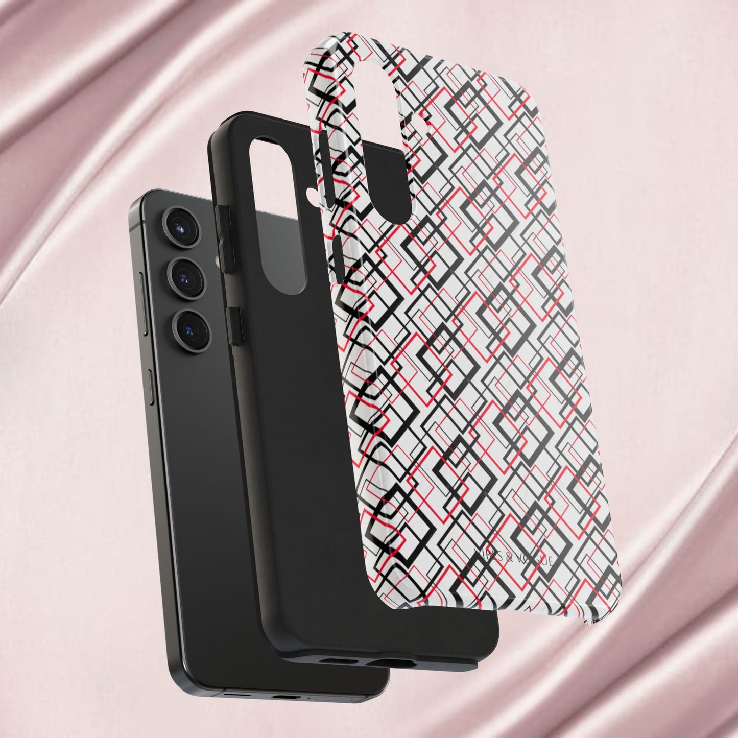 Stylish Geometric Tough Phone Case - Modern Design for Trendsetters