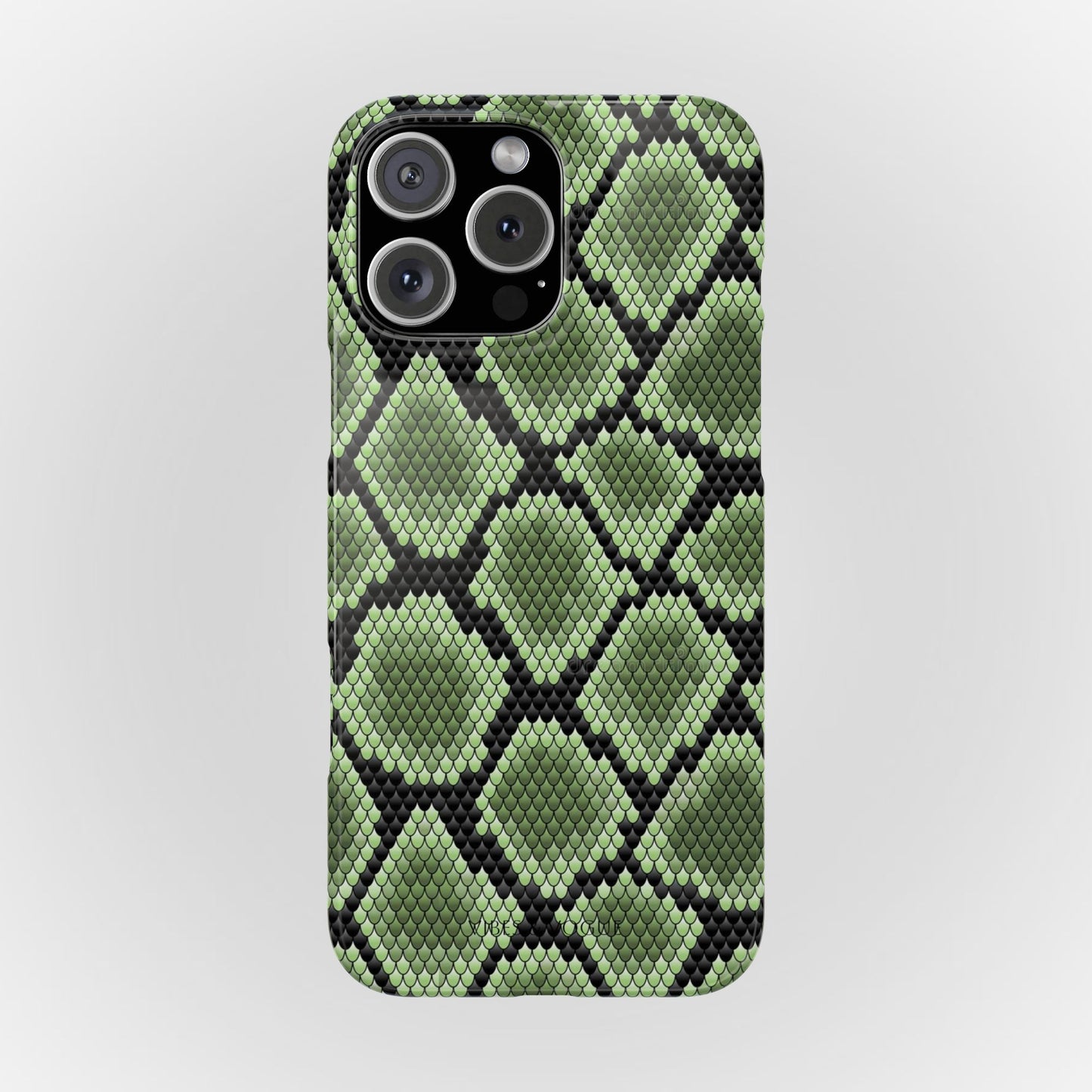 Sleek Green Snake Skin Slim Phone Case - Stylish & Protective for All Occasions