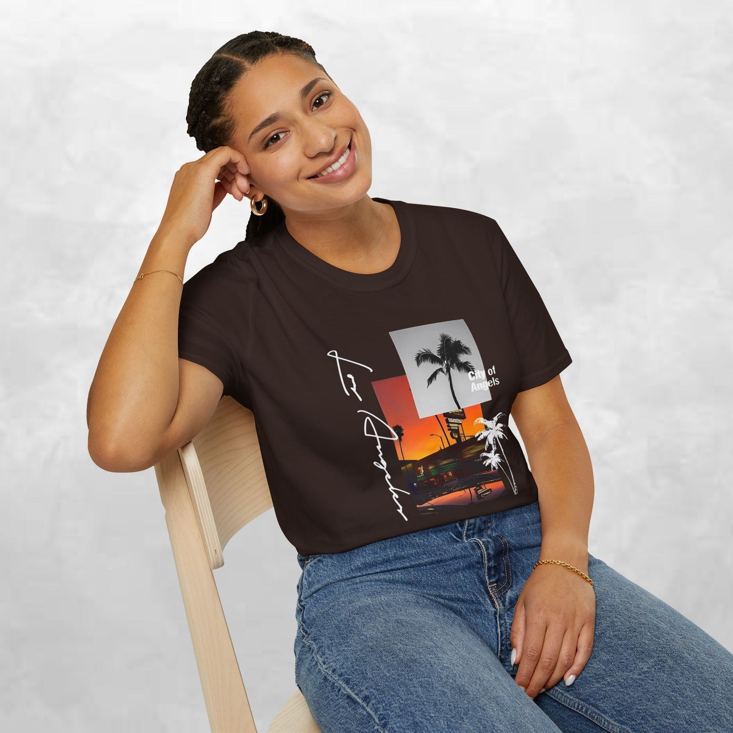 T-Shirt — Tropical Sunset Los Angeles Palm Tree Tee