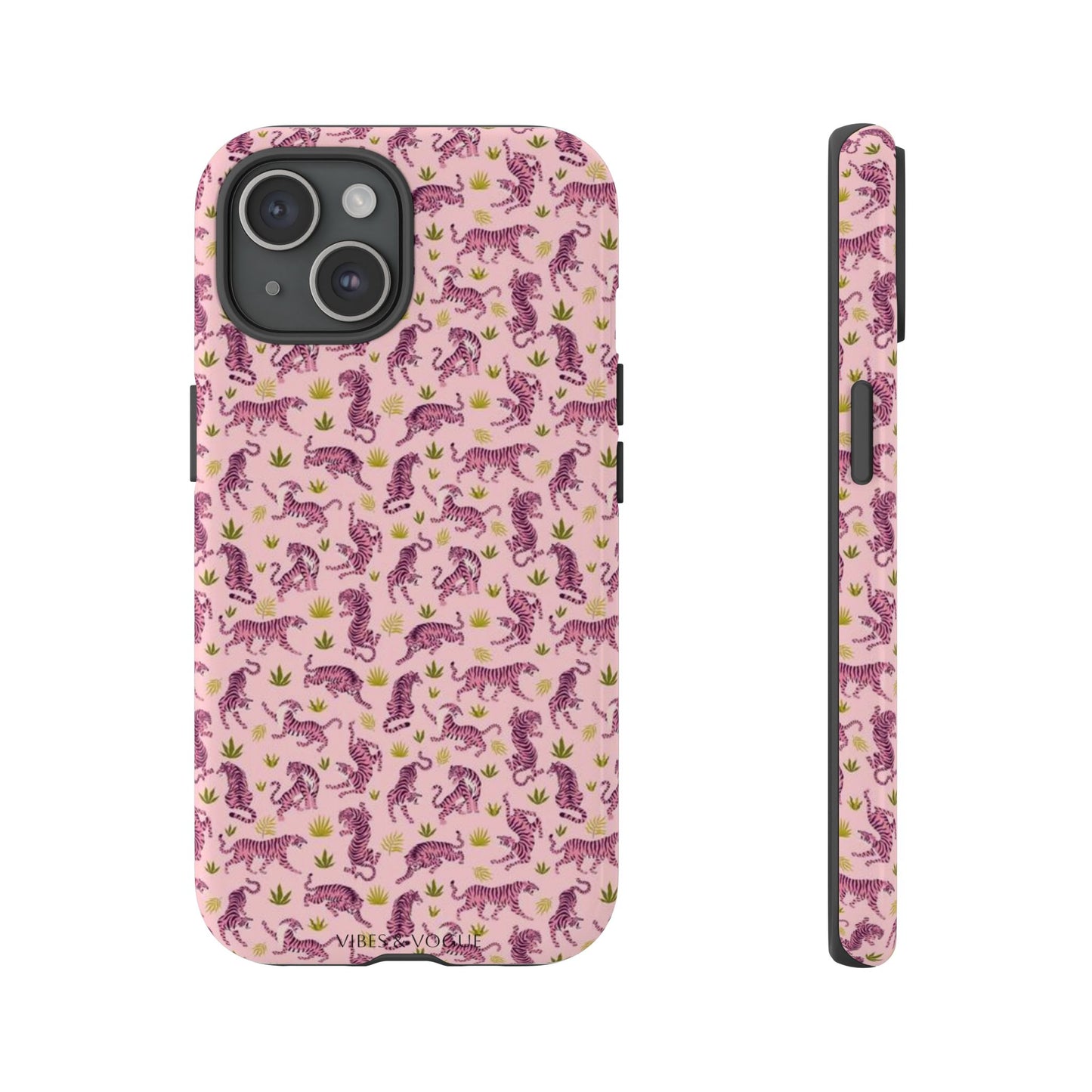 Pink Tiger Pattern Phone Case - Tough Cases