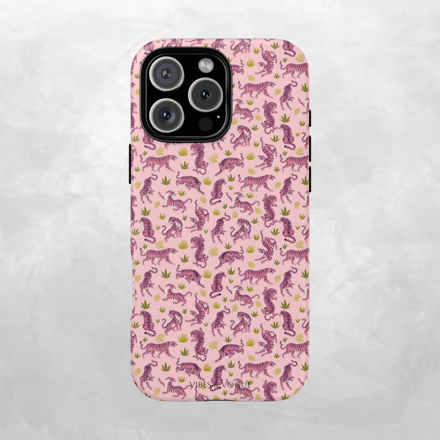 Pink Tiger Pattern Phone Case - Tough Cases