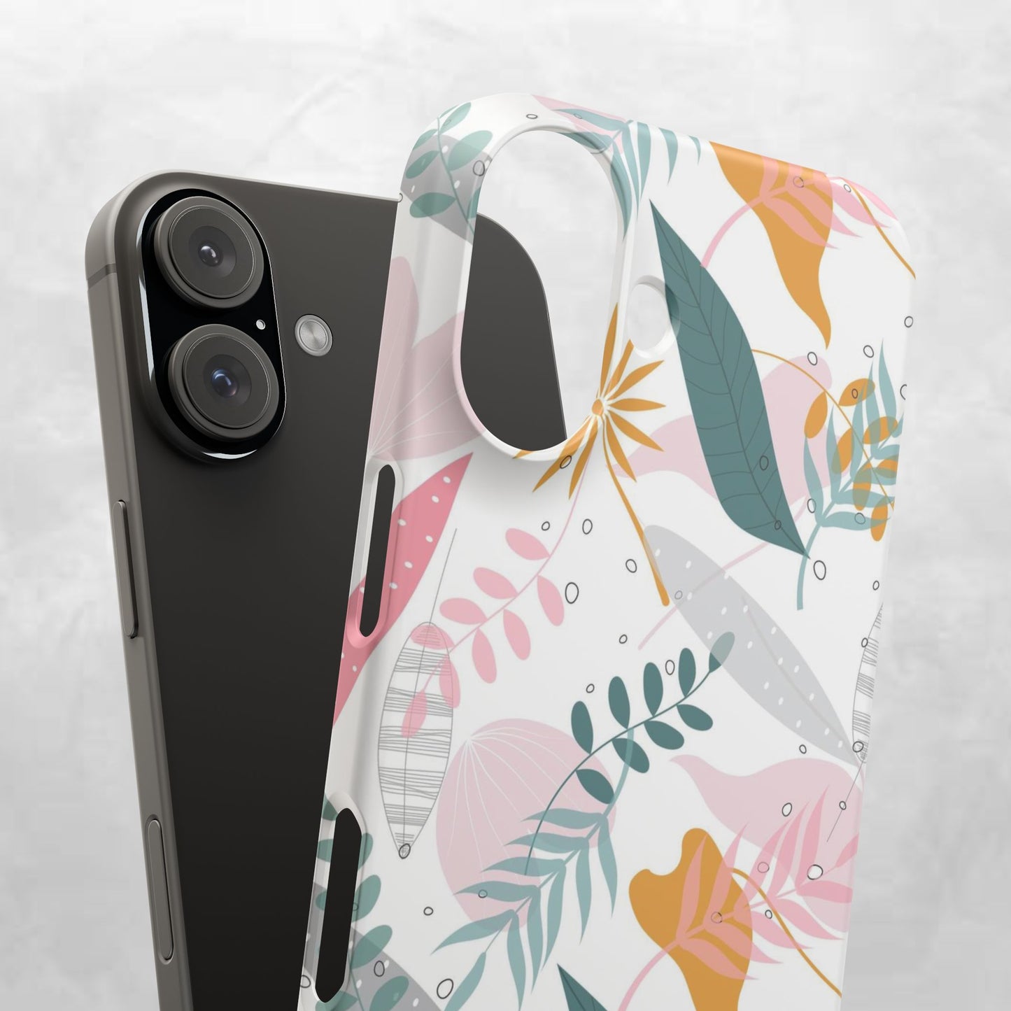 Floral Snap Case - Stylish Phone Protector with Botanical Design