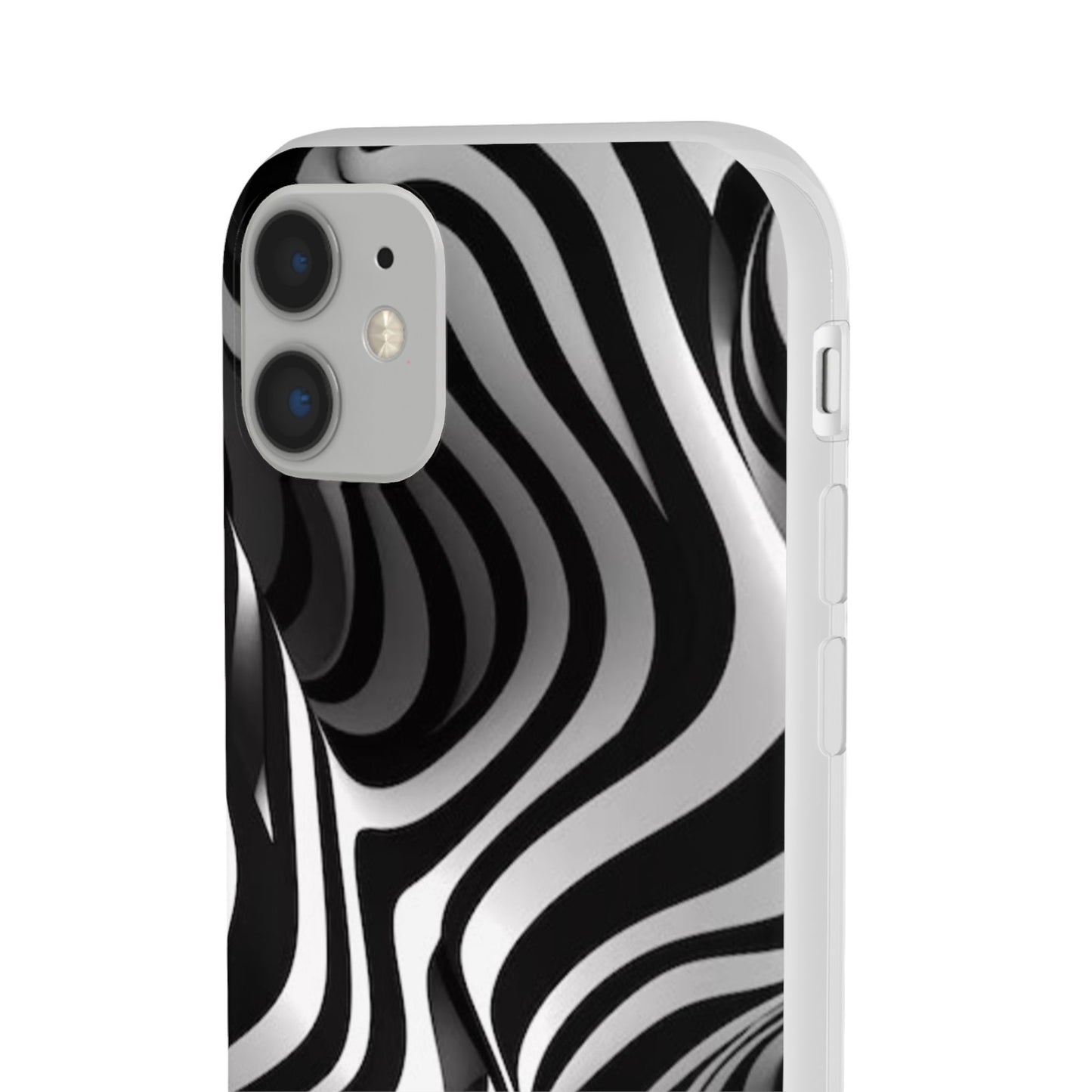 Stylish Phone Cases, Trendy Flexi Cases for iPhone, Black and White Art Case, Gifts for Him/Her, Phone Accessories, Unique Design
