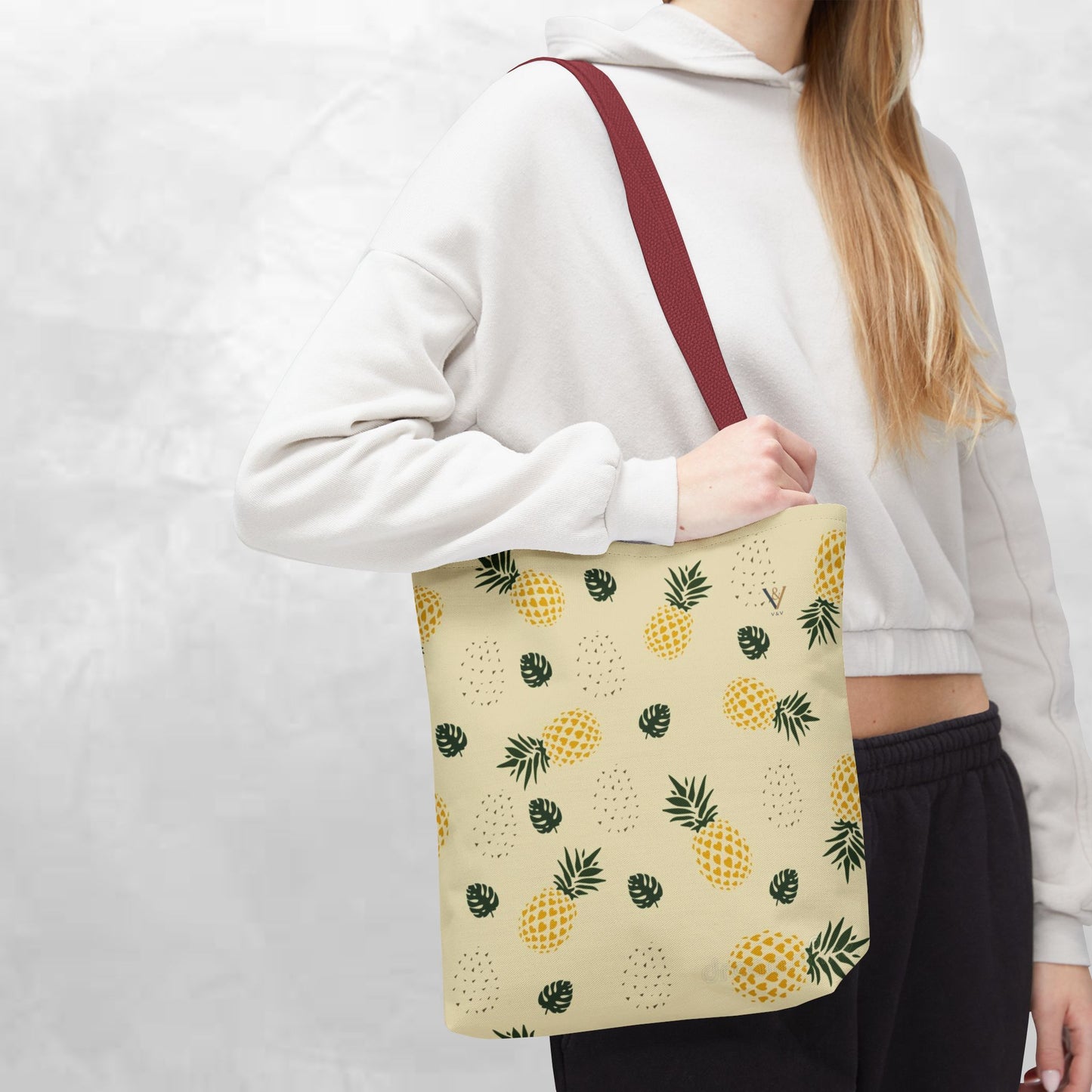 Pineapple Print Tote Bag, Eco-Friendly Carryall, Beach Bag, Summer Vibes, Gift for Her, Reusable Shopper