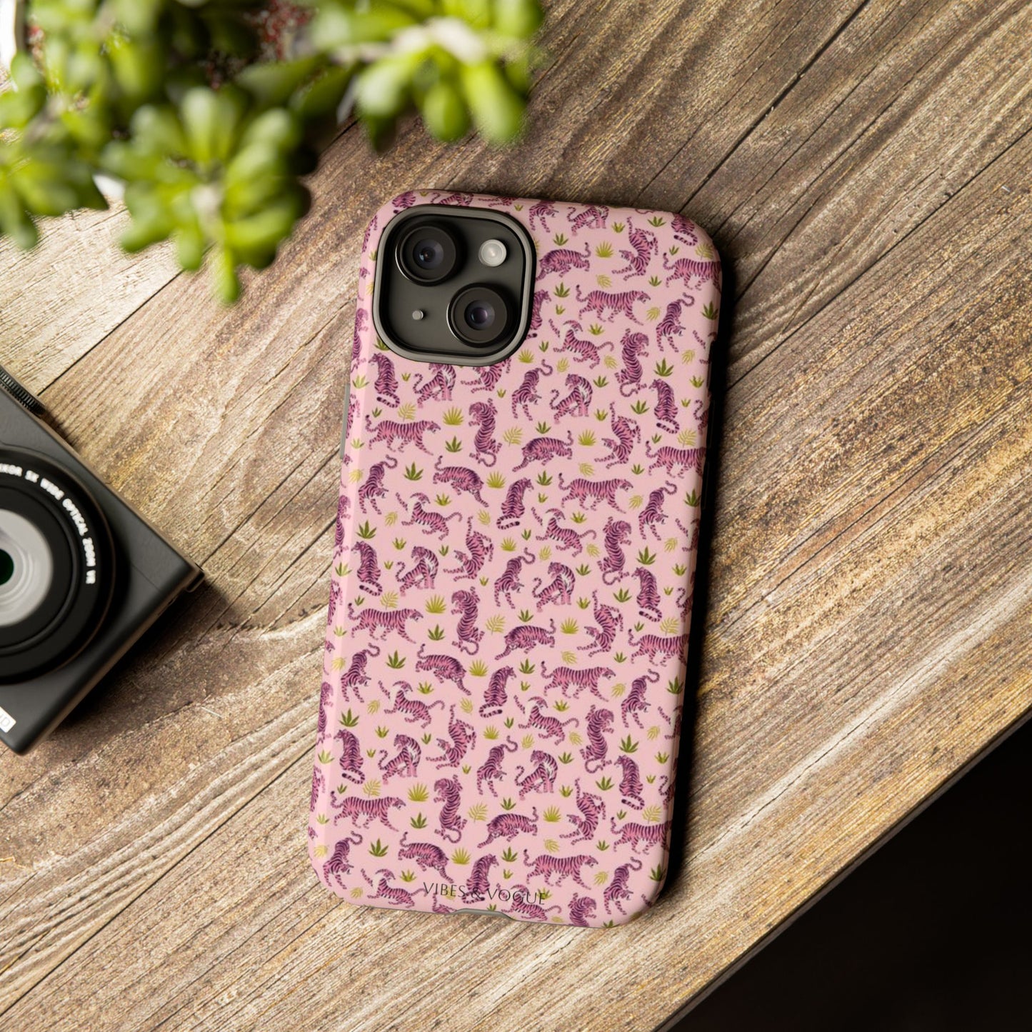 Pink Tiger Pattern Phone Case - Tough Cases