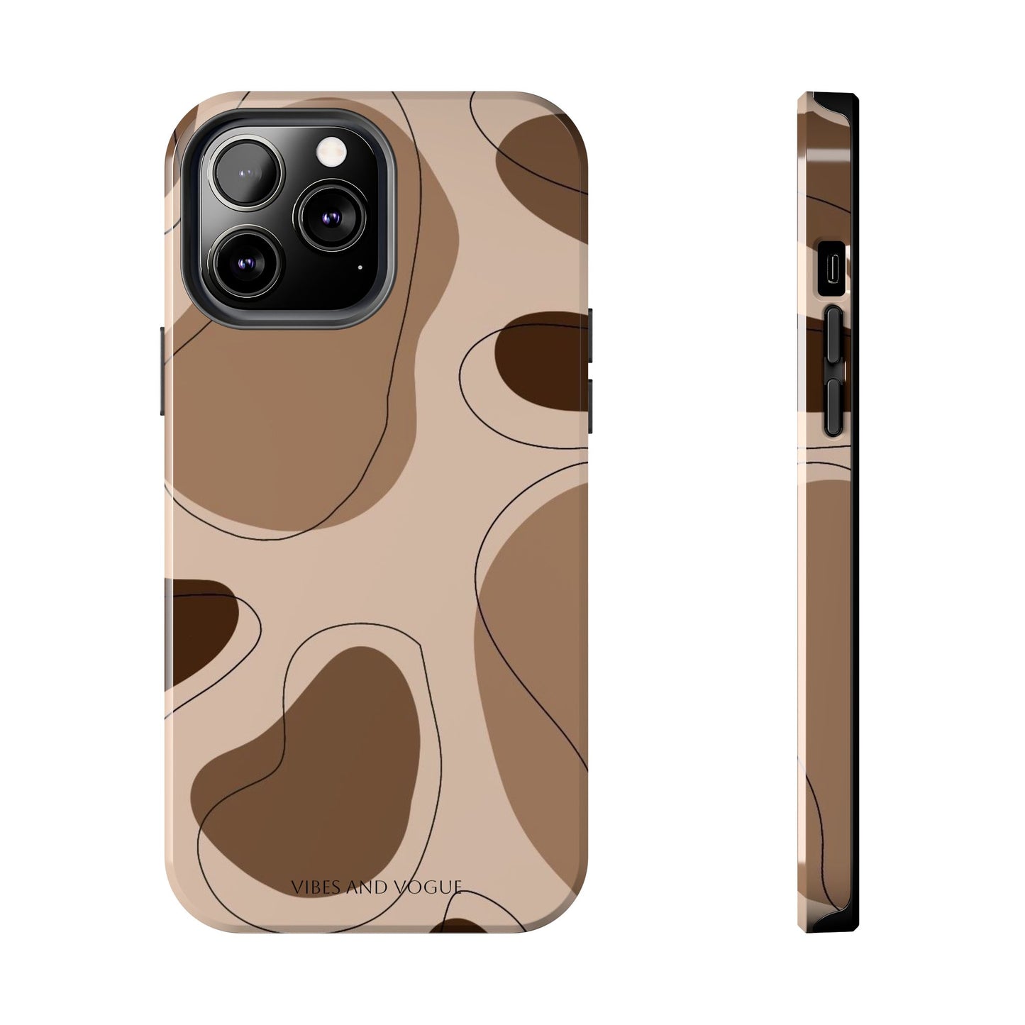 Abstract Brown Cowhide Tough Phone Case