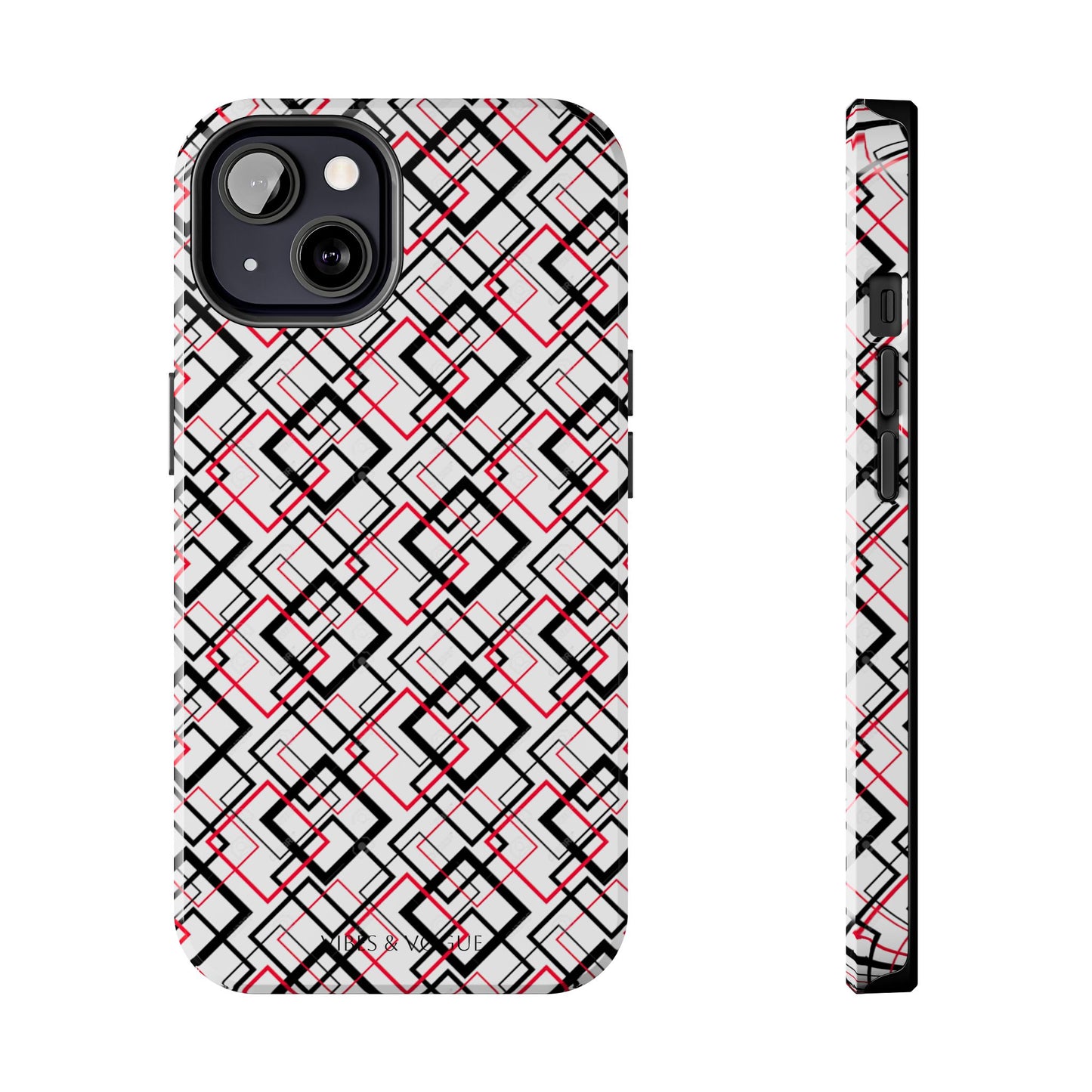 Stylish Geometric Tough Phone Case - Modern Design for Trendsetters