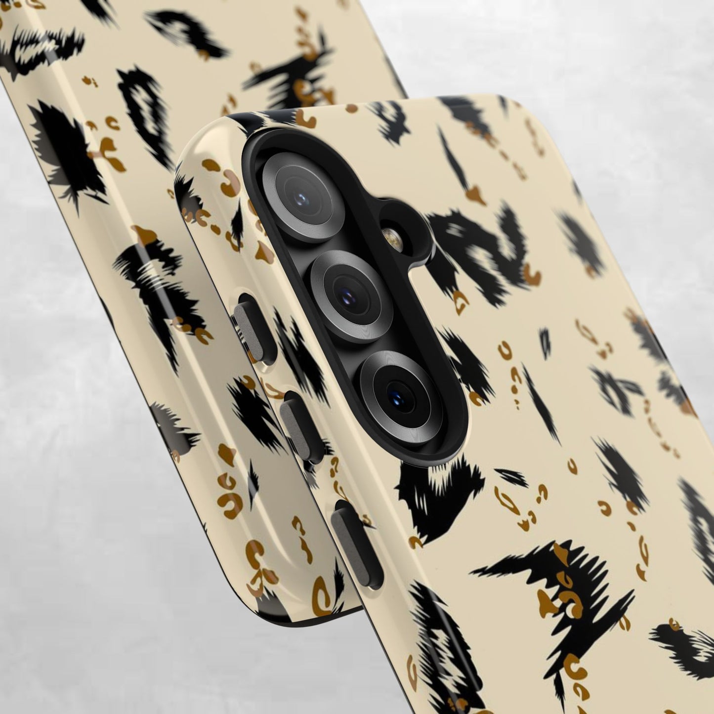 Leopard Splash Tough Phone Case — Protective Animal Print iPhone Cover