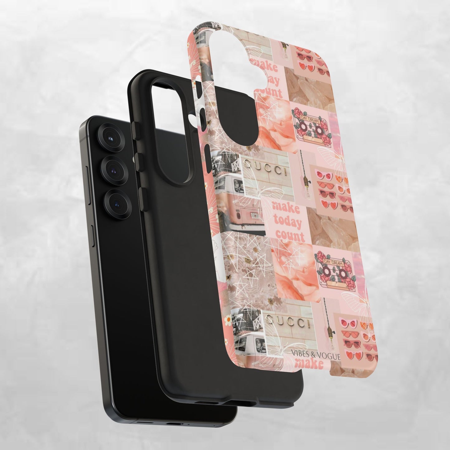 Stylish Phone Case for Trendsetters, Customizable Smartphone Cover, Vibes & Vogue Design, Floral Aesthetic Gift, Unique Tech Accessory