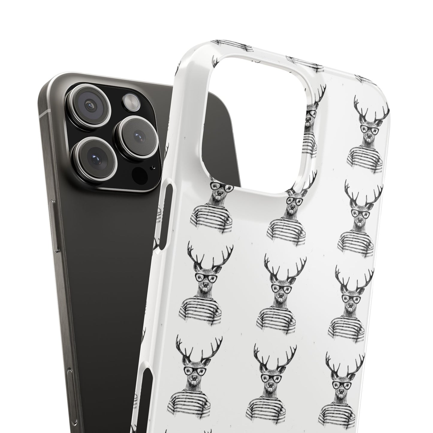 Stylish Slim Phone Case with Cool Stag Design