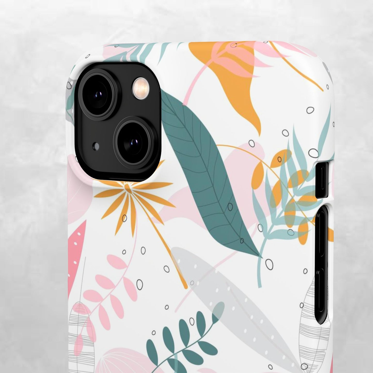 Floral Snap Case - Stylish Phone Protector with Botanical Design