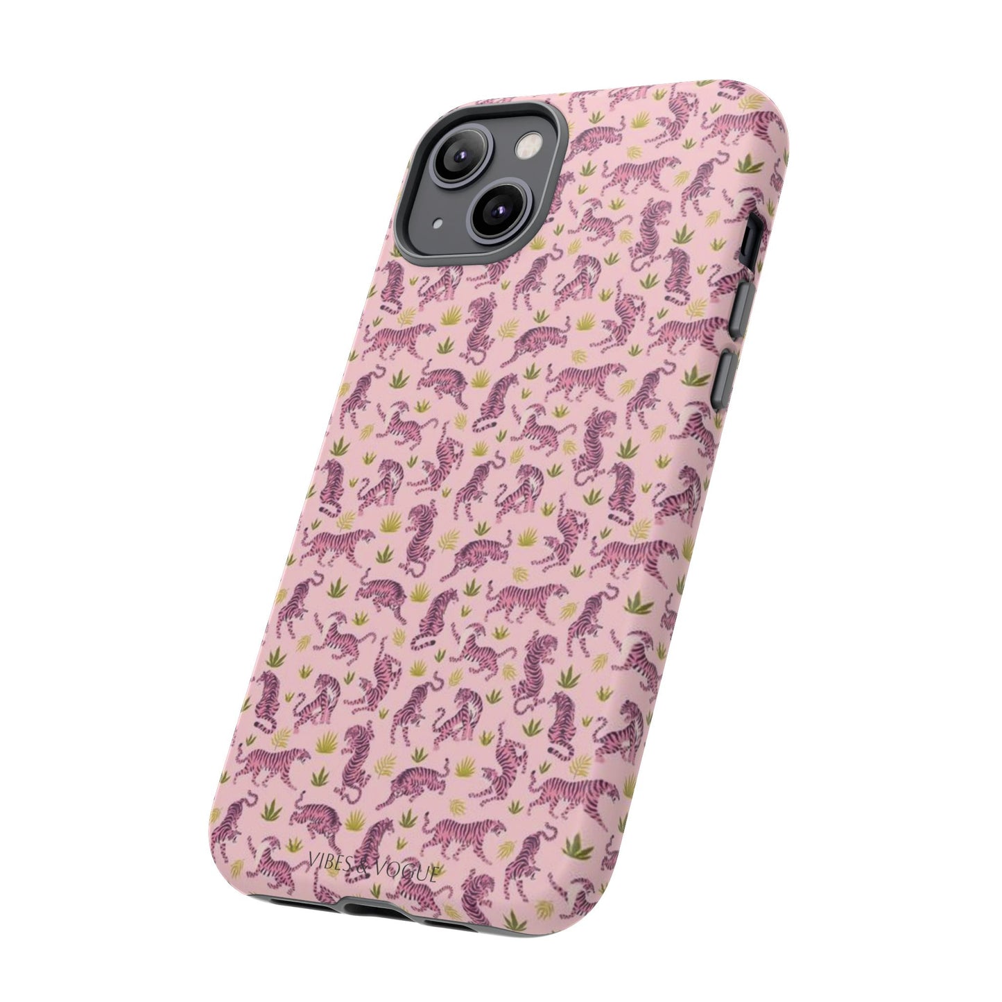 Pink Tiger Pattern Phone Case - Tough Cases