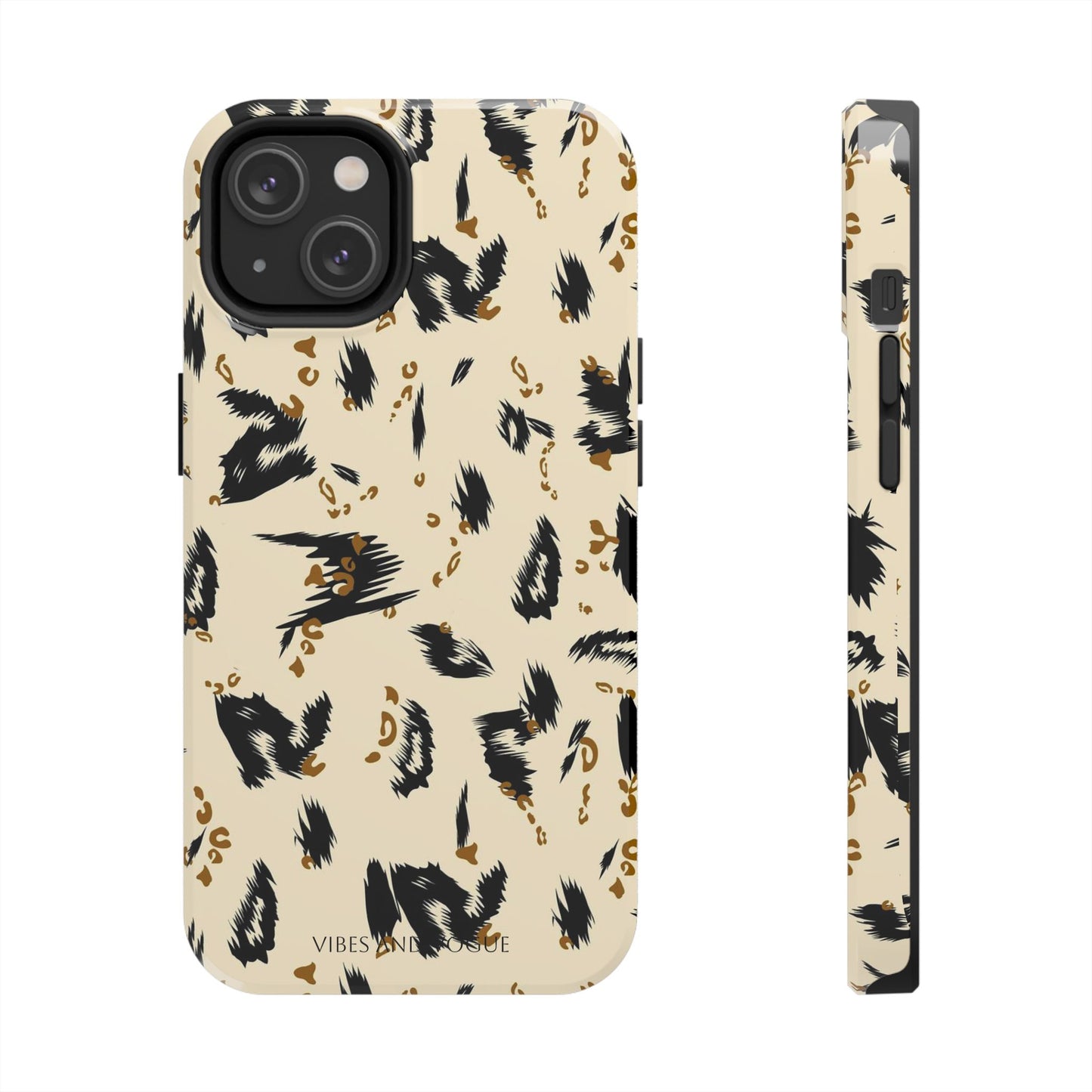 Leopard Splash Tough Phone Case — Protective Animal Print iPhone Cover