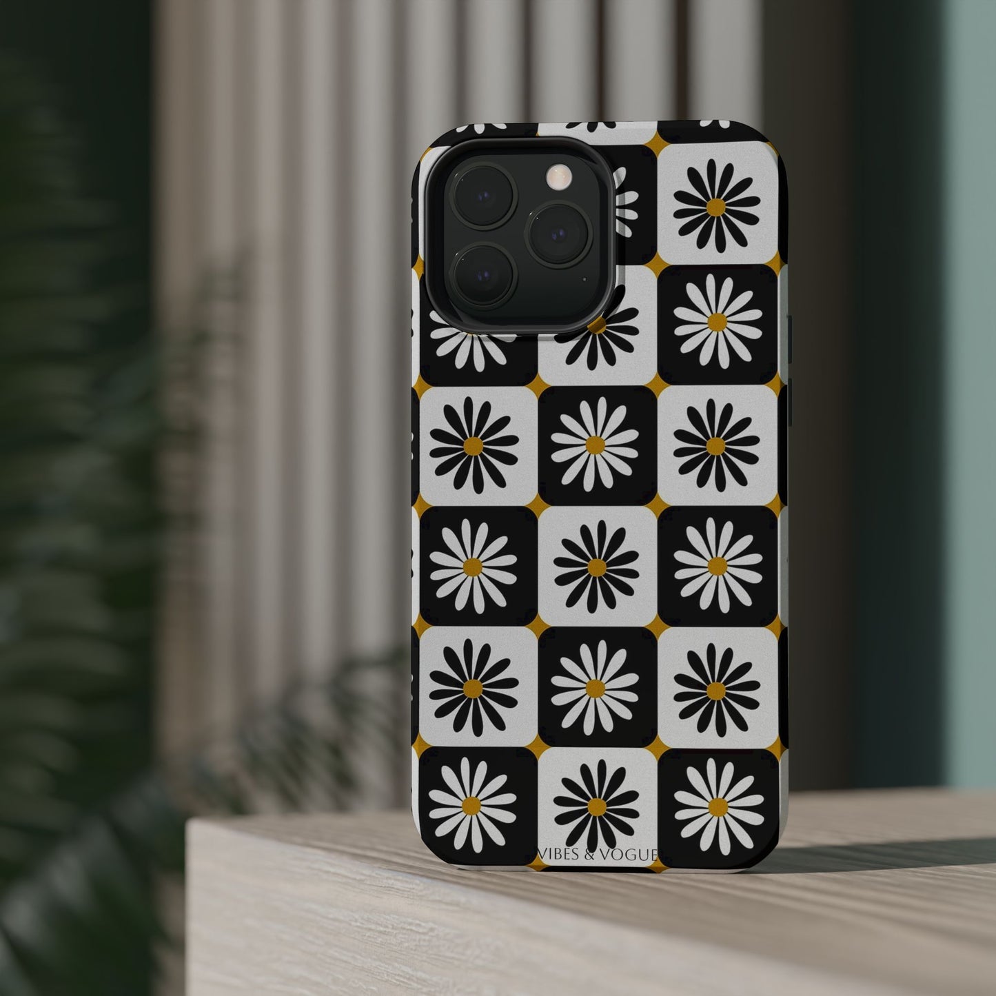 Retro Daisy Magnetic Tough Case - Stylish Protection for Your Phone