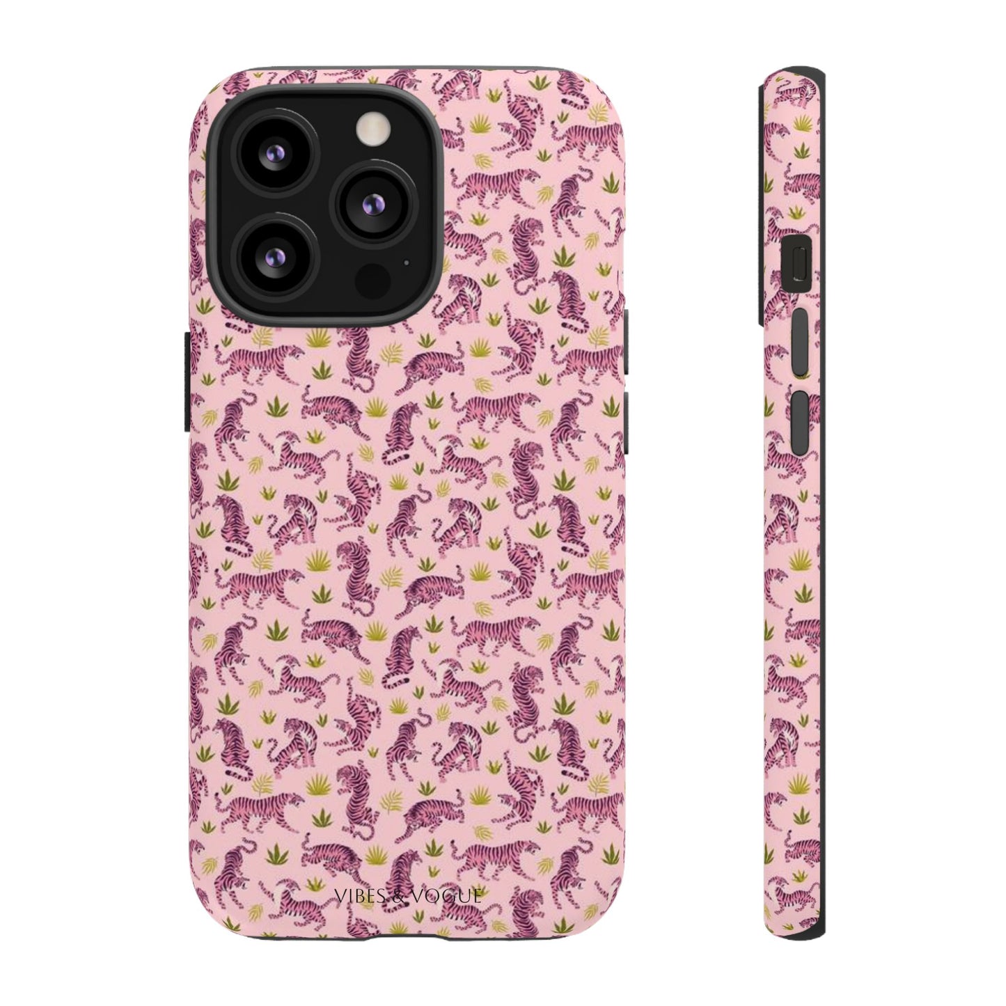 Pink Tiger Pattern Phone Case - Tough Cases