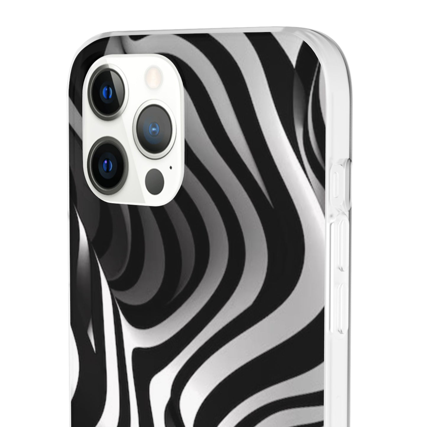 Stylish Phone Cases, Trendy Flexi Cases for iPhone, Black and White Art Case, Gifts for Him/Her, Phone Accessories, Unique Design