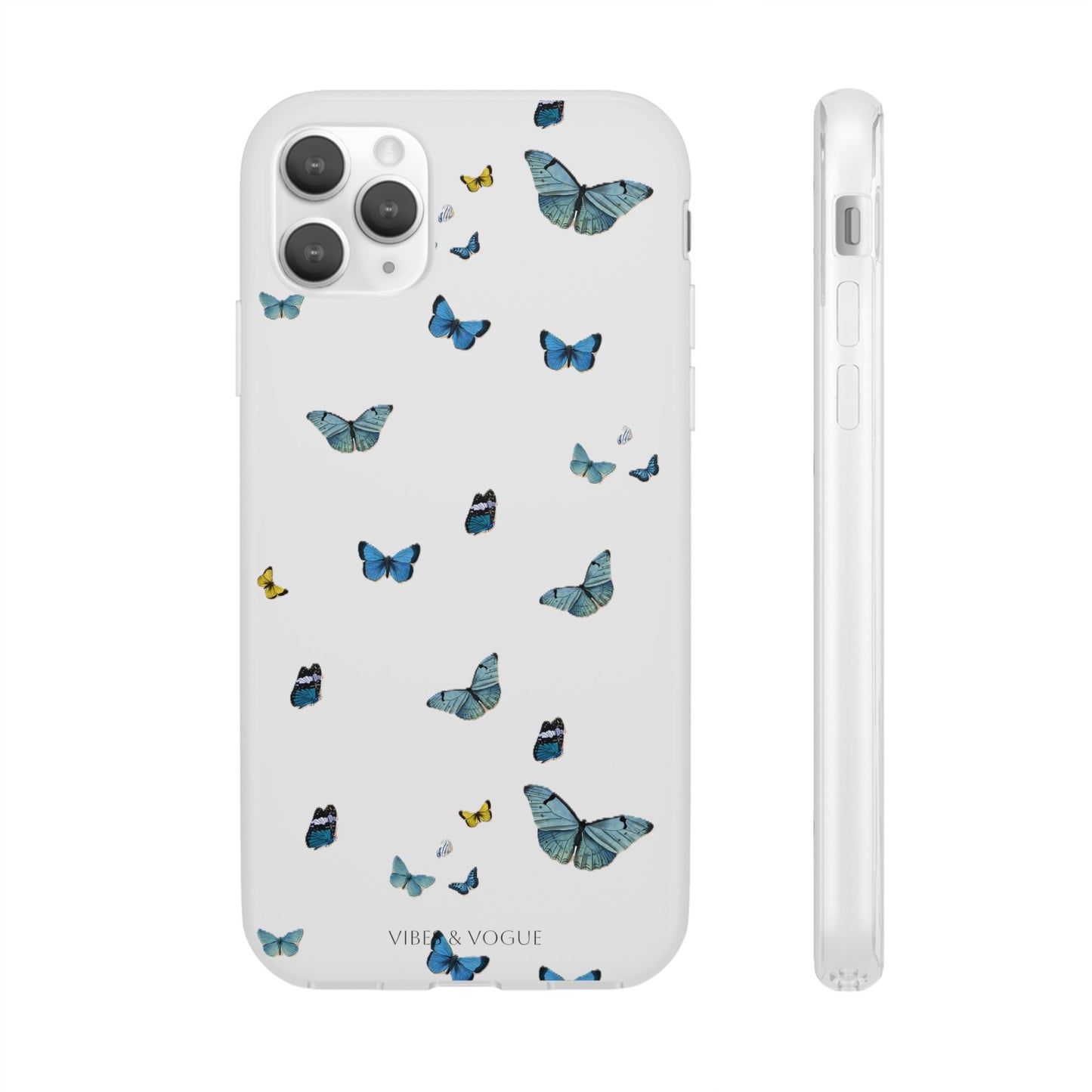 Butterfly Vibes Phone Case, Flexible Phone Cover, Elegant Phone Accessory, Gift for Nature Lovers, Spring Decor, Eco-Friendly Case