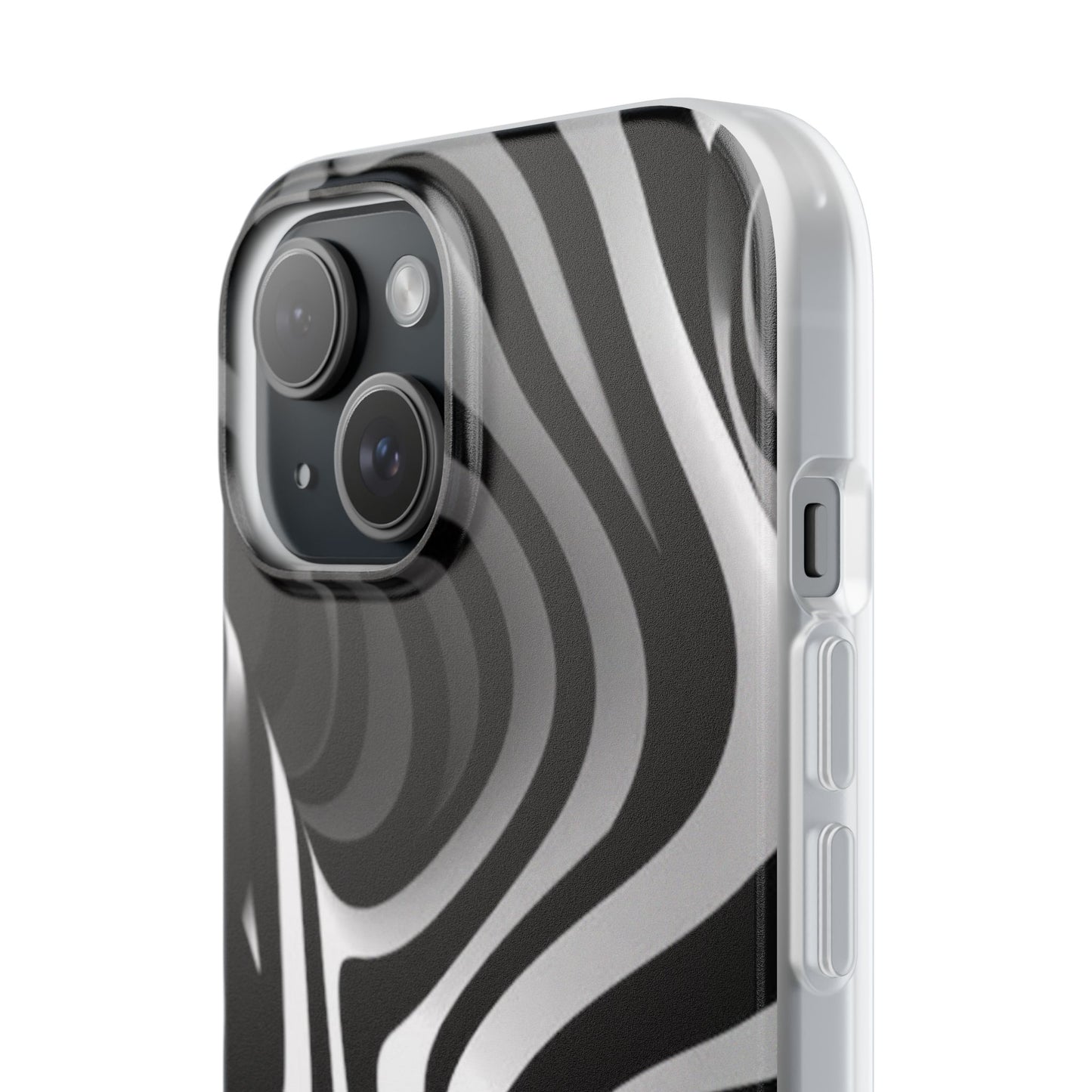 Stylish Phone Cases, Trendy Flexi Cases for iPhone, Black and White Art Case, Gifts for Him/Her, Phone Accessories, Unique Design