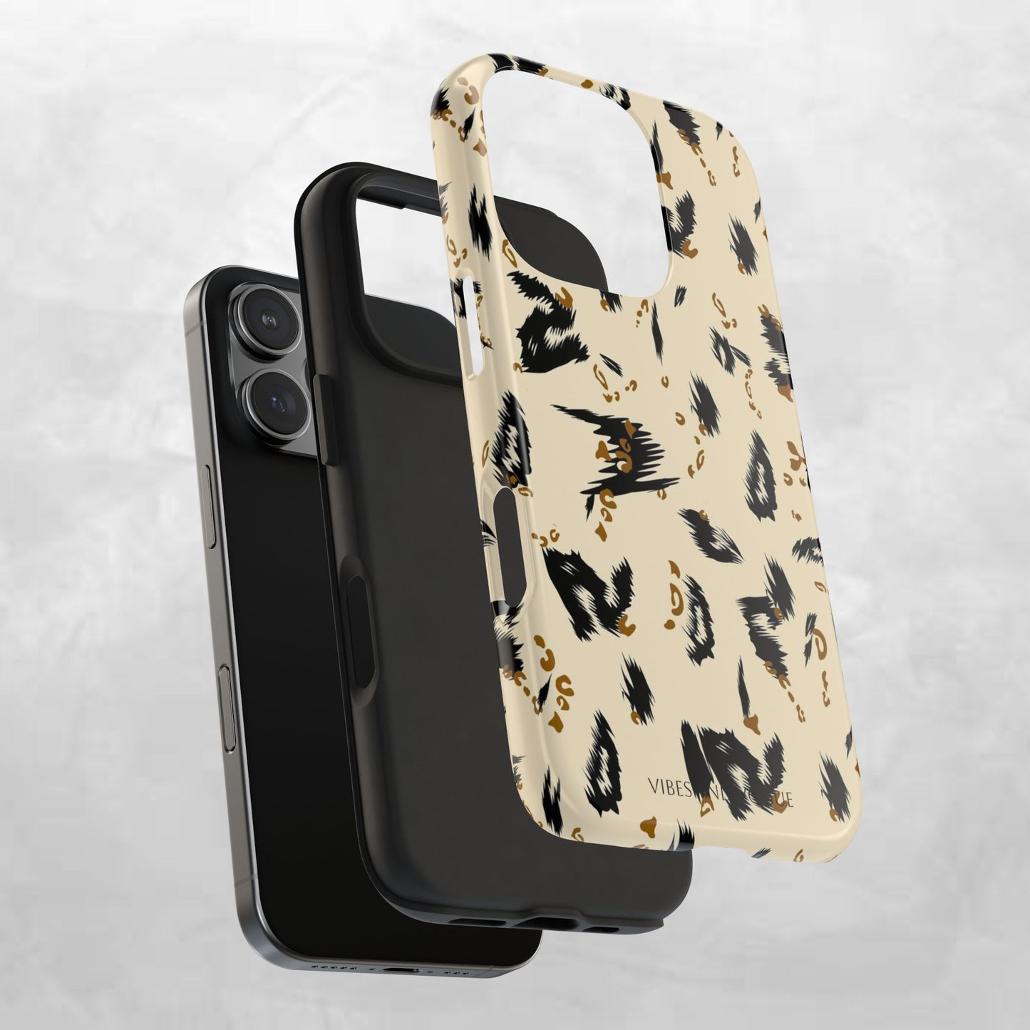 Leopard Splash Tough Phone Case — Protective Animal Print iPhone Cover