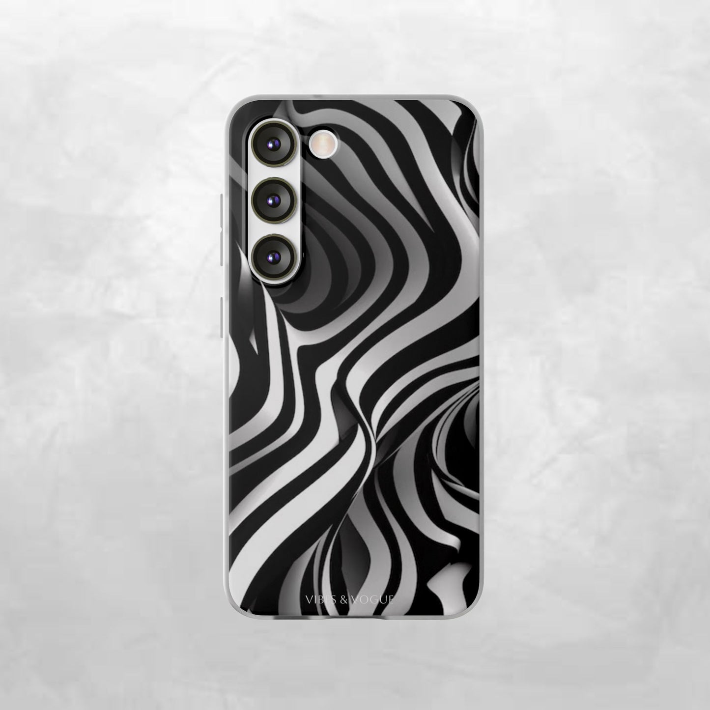 Stylish Phone Cases, Trendy Flexi Cases for iPhone, Black and White Art Case, Gifts for Him/Her, Phone Accessories, Unique Design