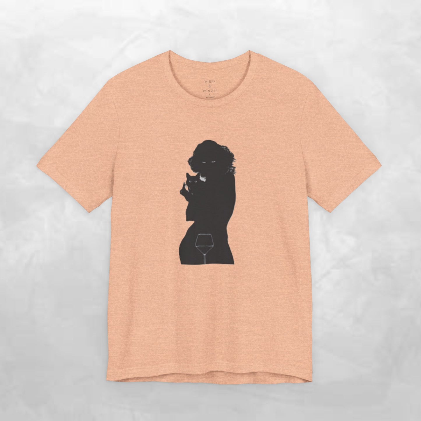 Unisex Silhouette Tee for Stylish Nights, Trendy Casual Wear, Gift for Her, Wine Lover Shirt, Cozy Evening Outfit