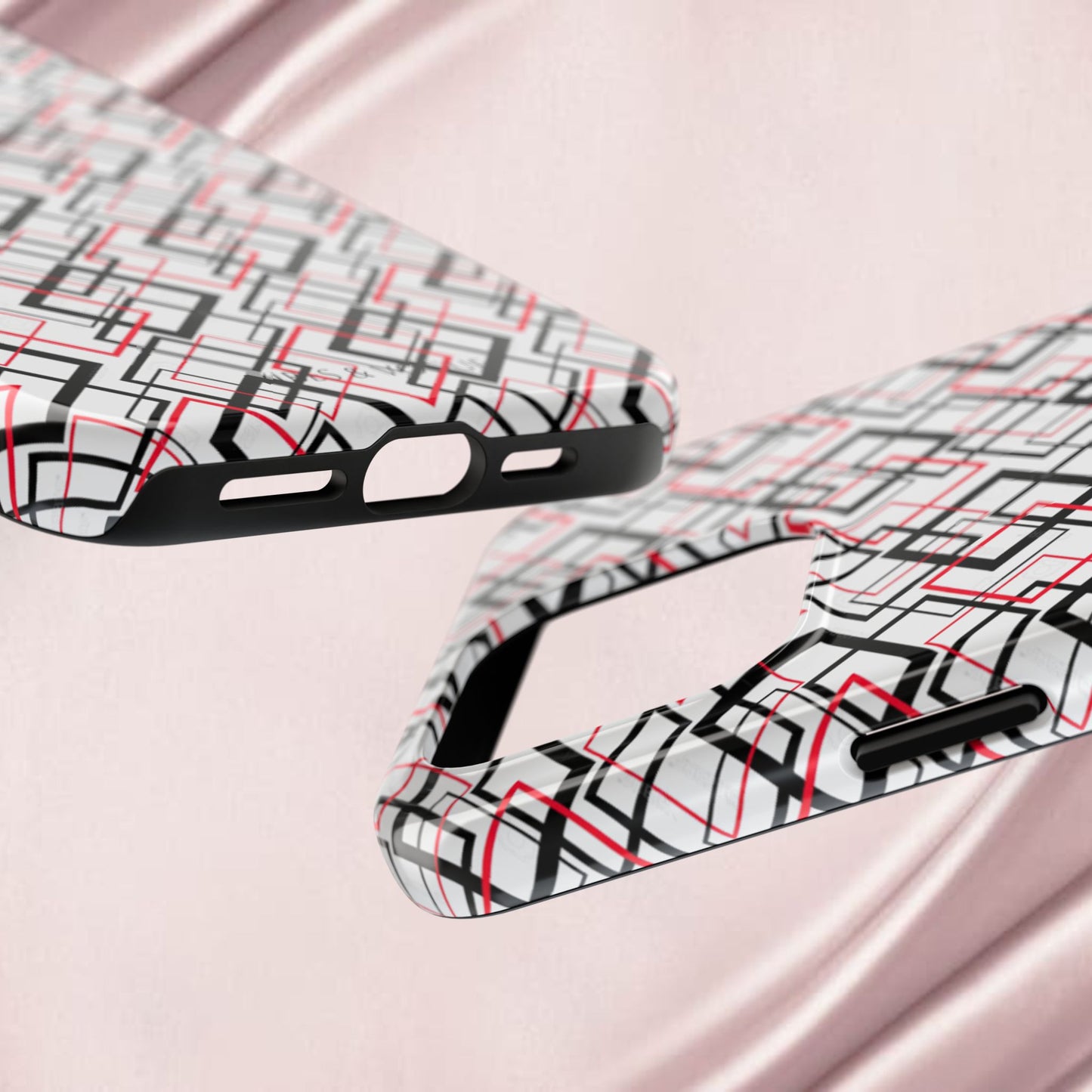 Stylish Geometric Tough Phone Case - Modern Design for Trendsetters