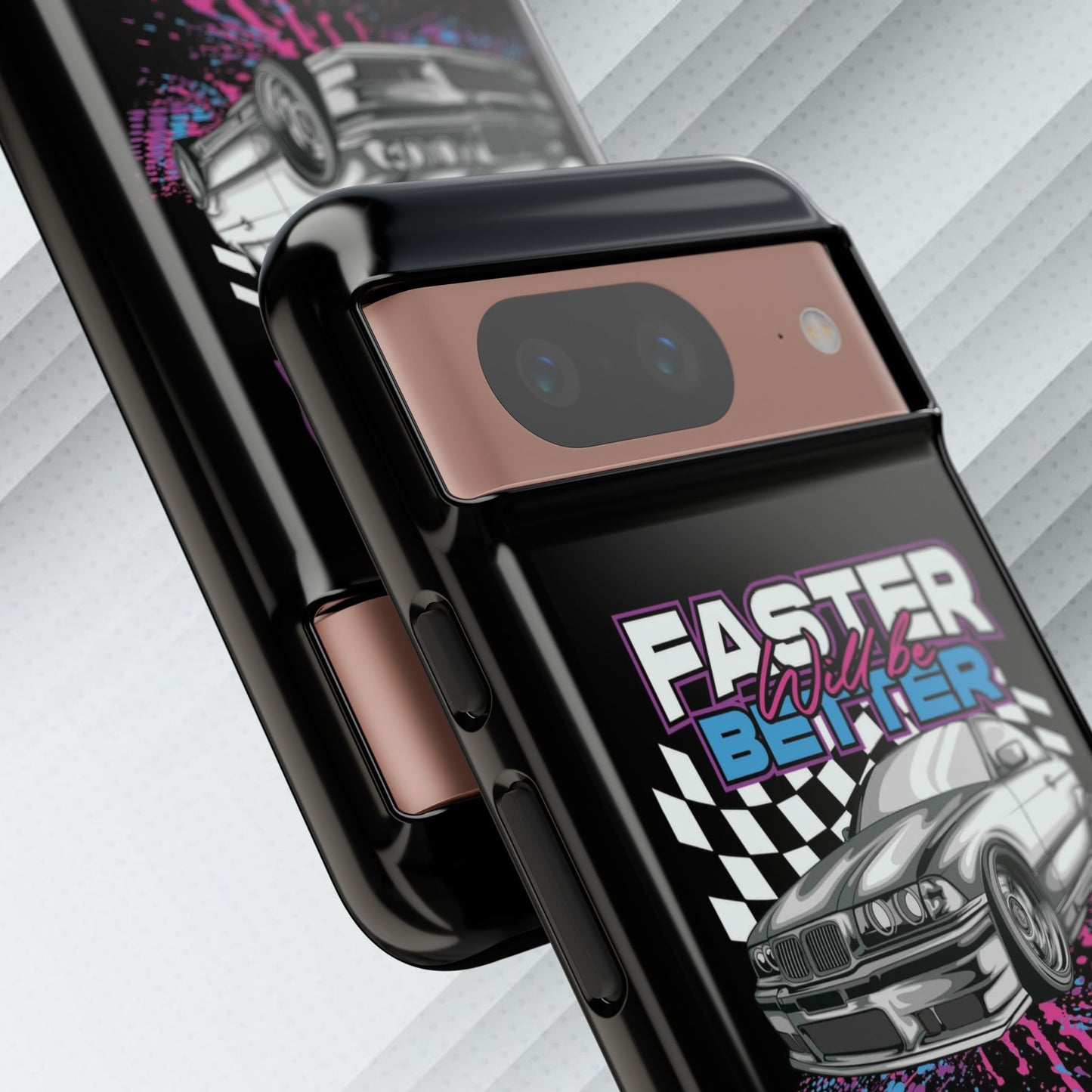 Racing Phone Case - 'Faster Is Better' Design for Car Enthusiasts