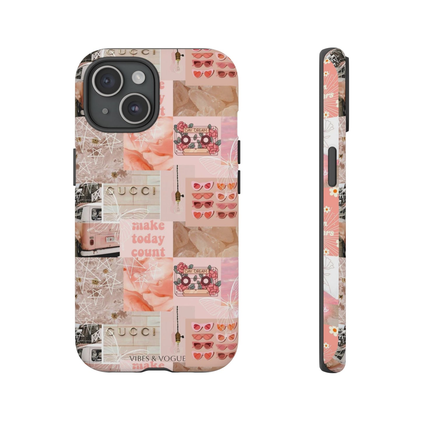 Stylish Phone Case for Trendsetters, Customizable Smartphone Cover, Vibes & Vogue Design, Floral Aesthetic Gift, Unique Tech Accessory