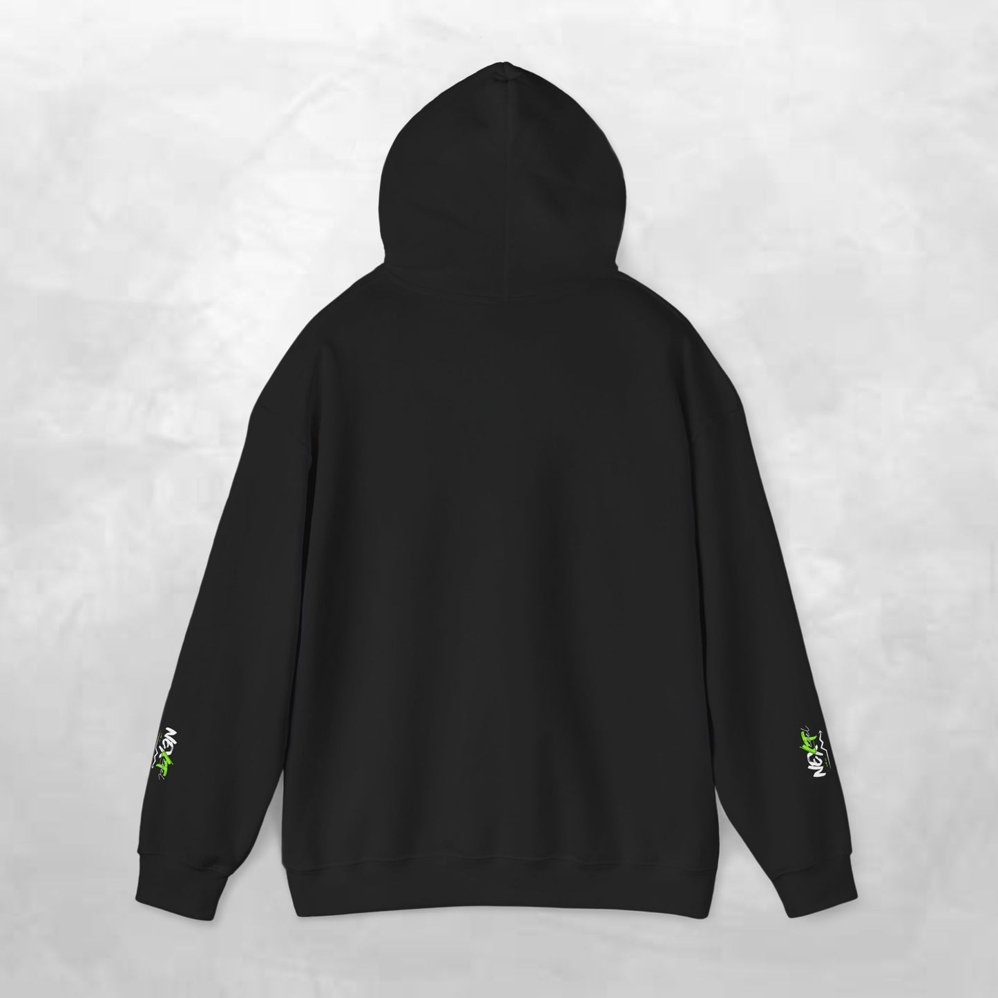 Next Wave Hoodie — Black Streetwear Hoodie with Neon Green Graphic